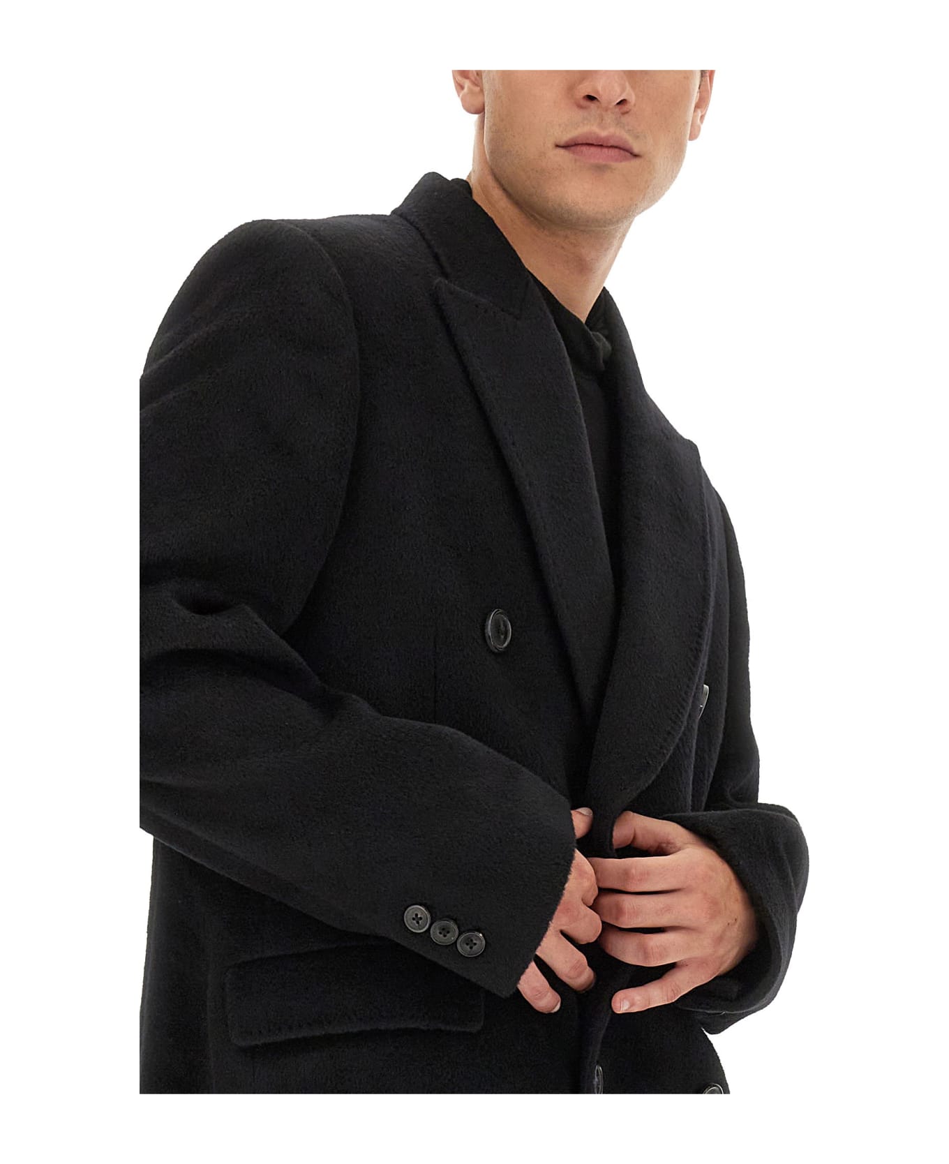 Our Legacy Double-breasted Coat Whale - Nero