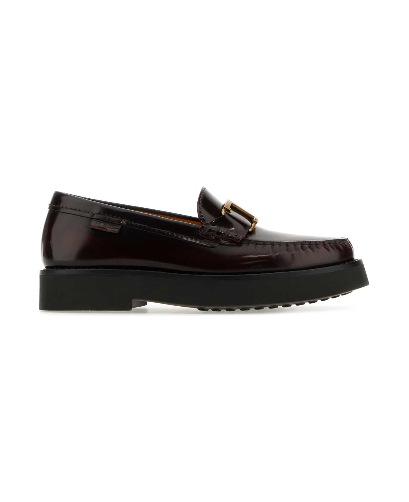 Tod's Grape Leather Loafers - MOSTO