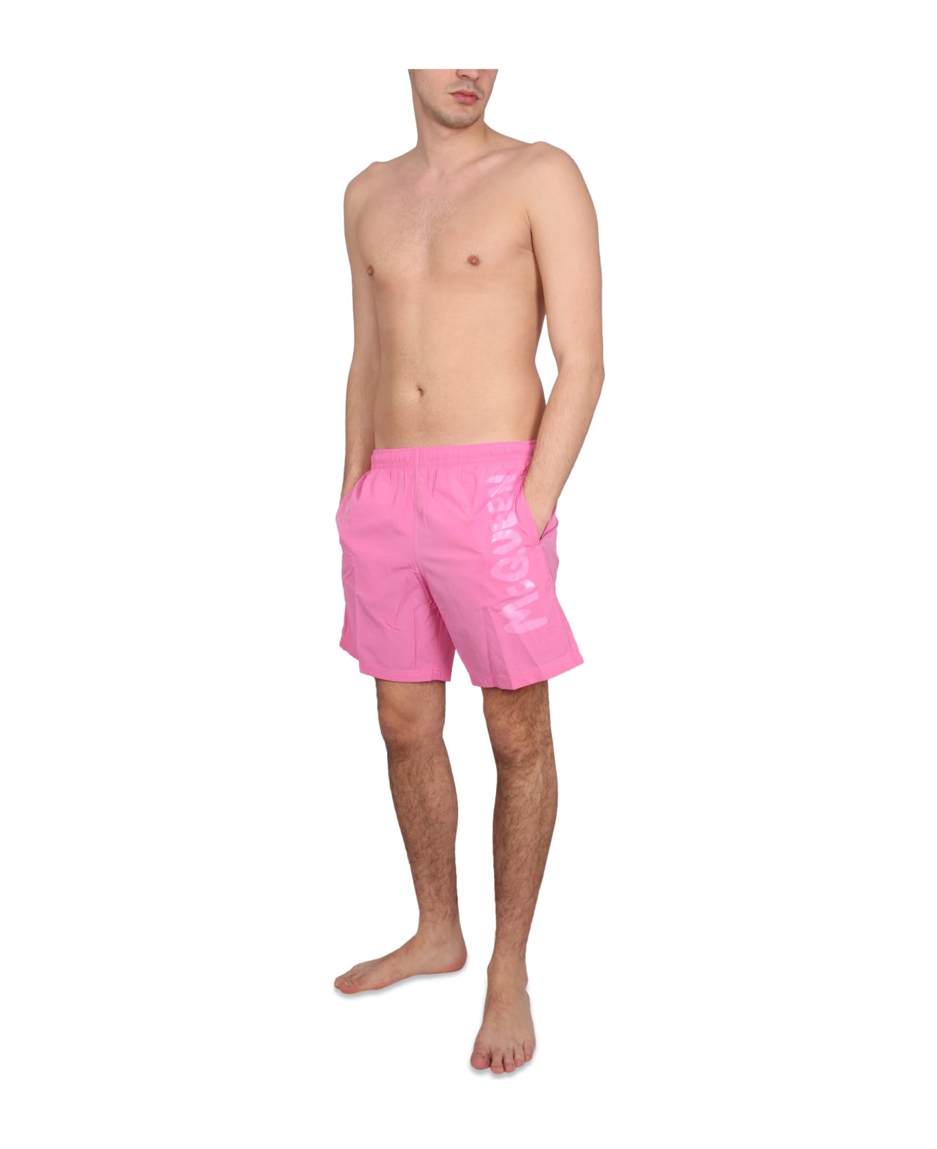Alexander McQueen Swim Trunks - Pink