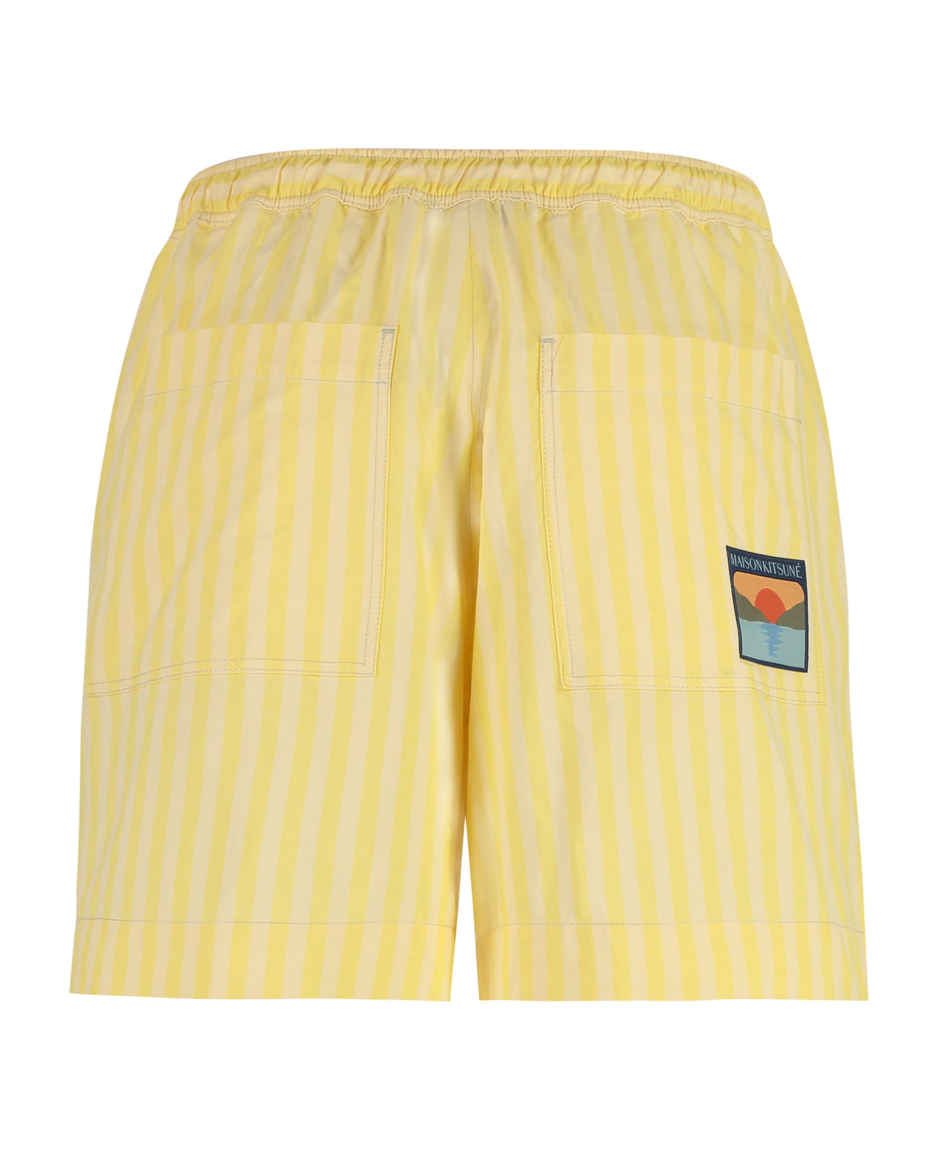 Maison Kitsuné Cotton Bermuda Shorts - Yellow ショートパンツ