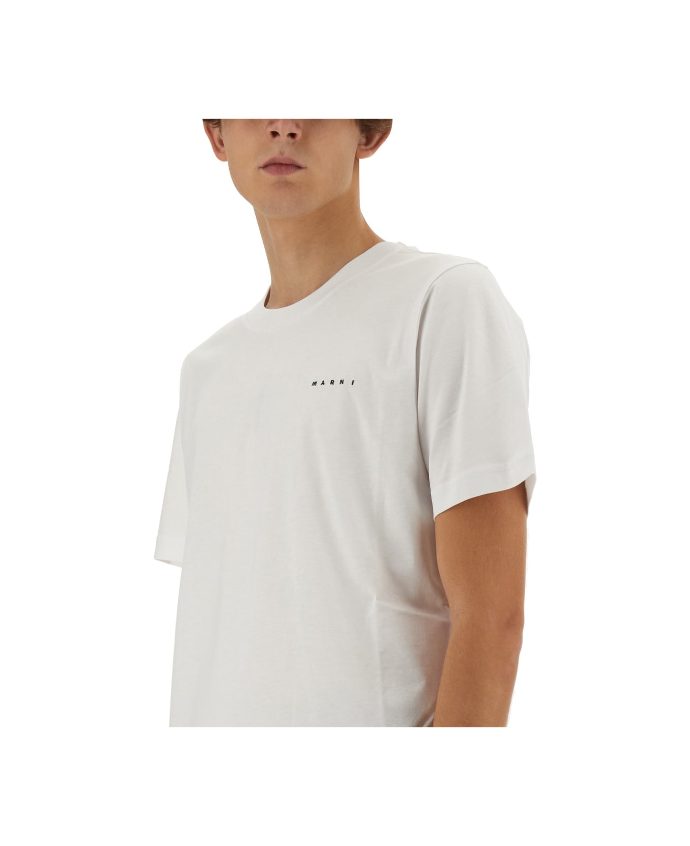 Marni Logo Print T-shirt - WHITE