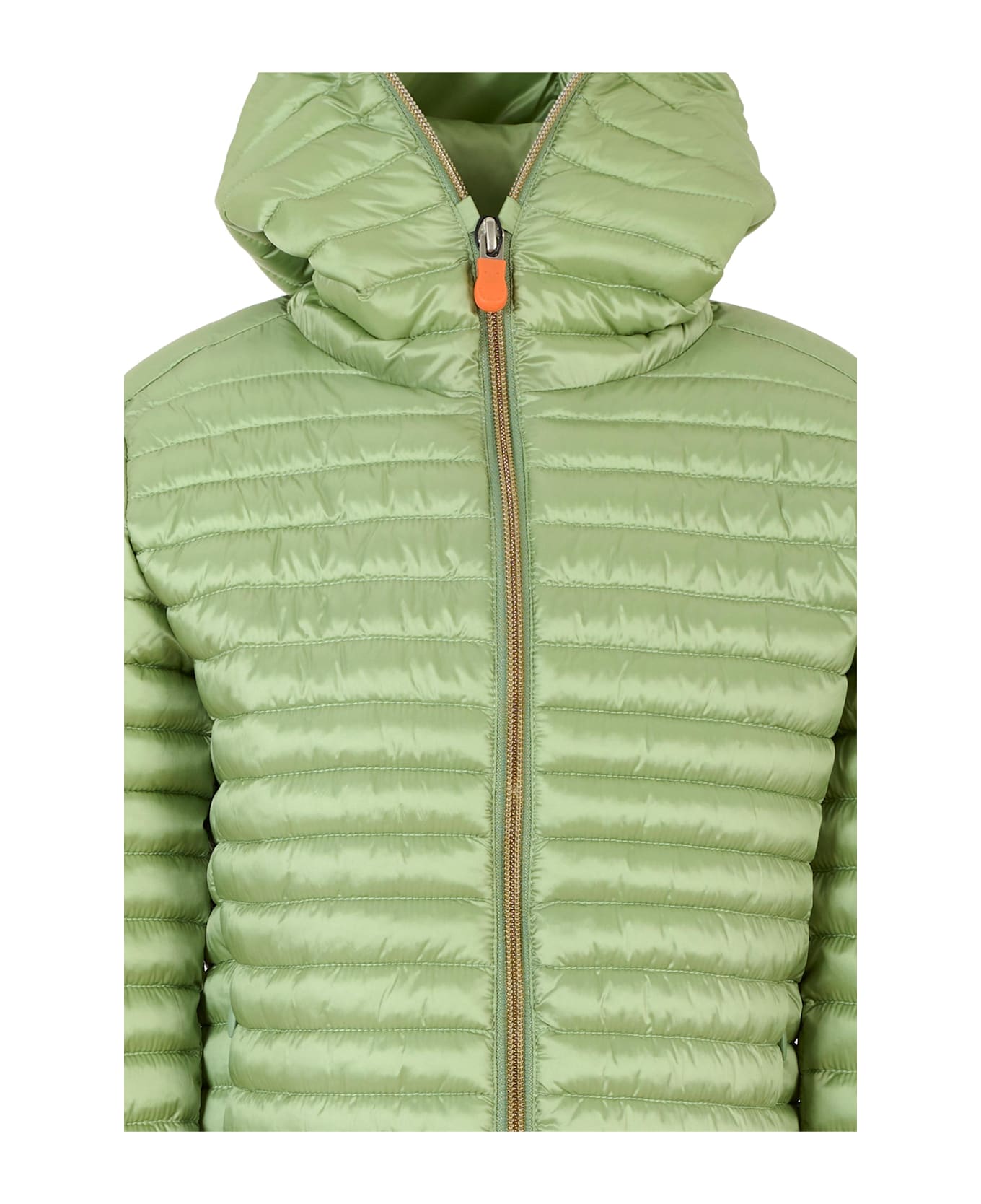 Save the Duck Green Rosy Down Jacket For Girl With Logo - Green