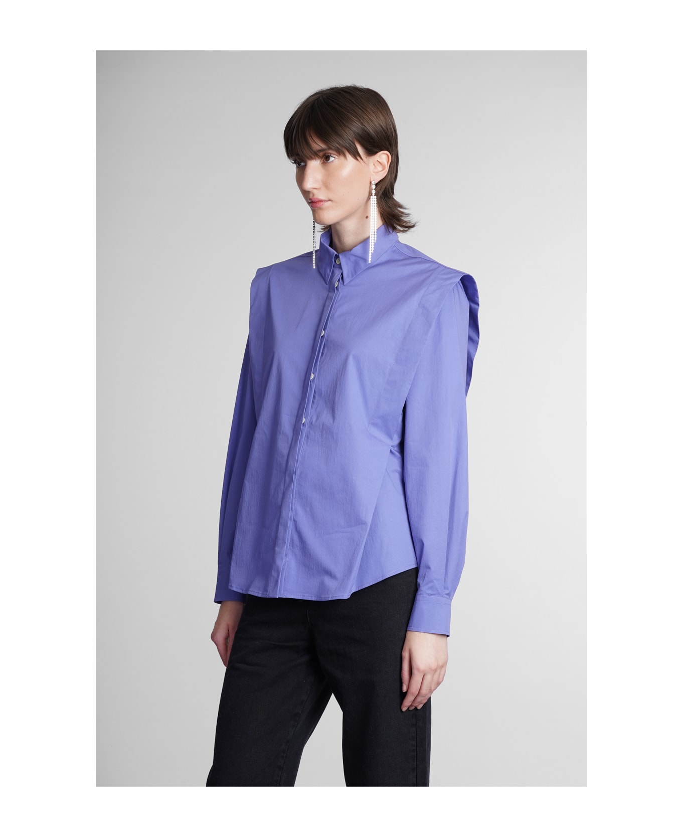 Isabel Marant Sotalki Shirt In Viola Cotton - Viola