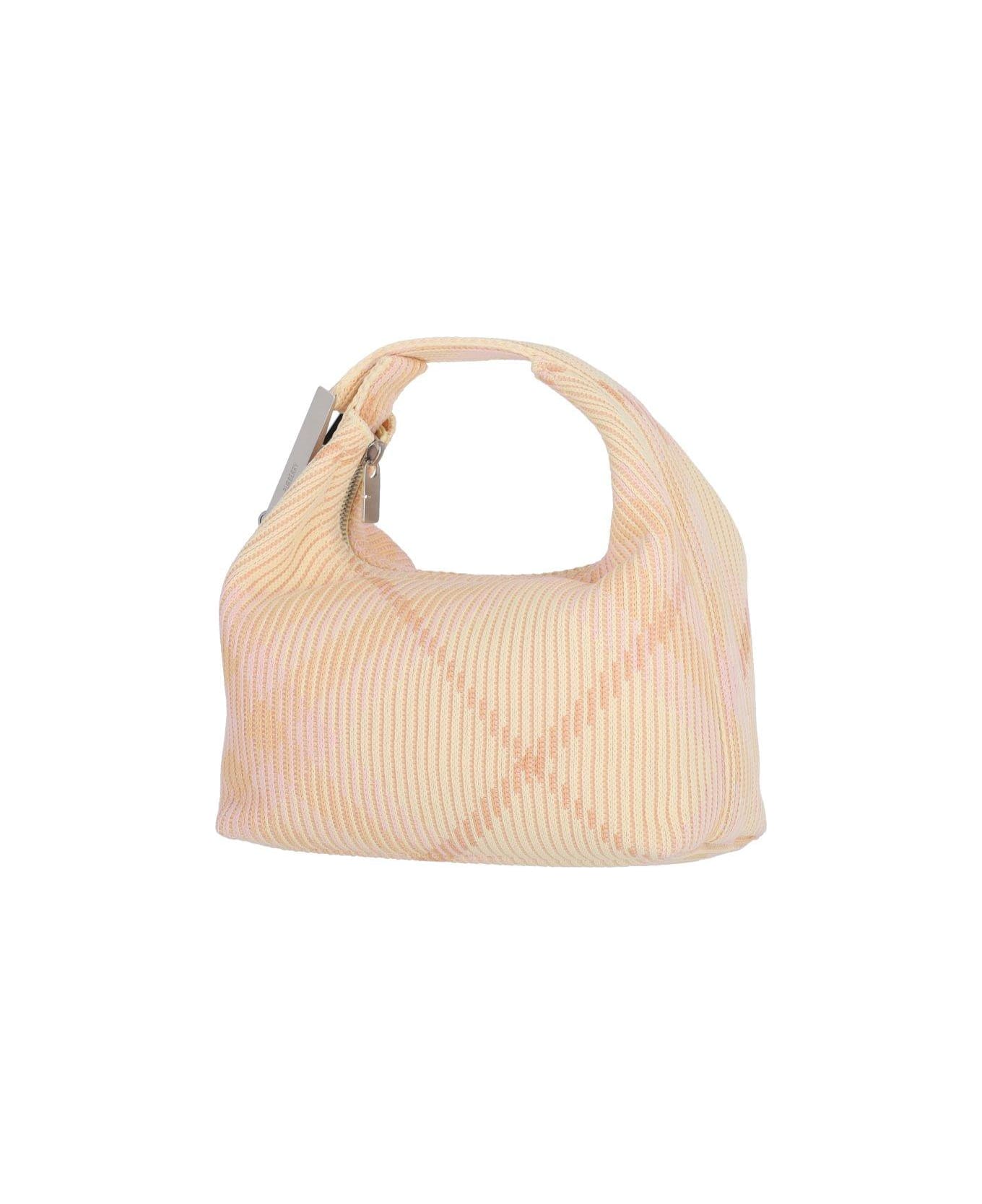 Burberry Check Pattern Zipped Tote Bag - Pink
