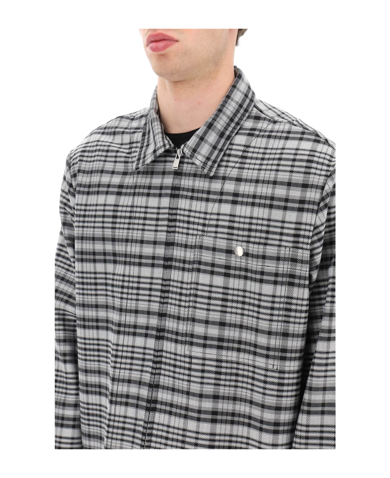 Lanvin Tartan Overshirt Jacket - SHARK GREY (Grey)