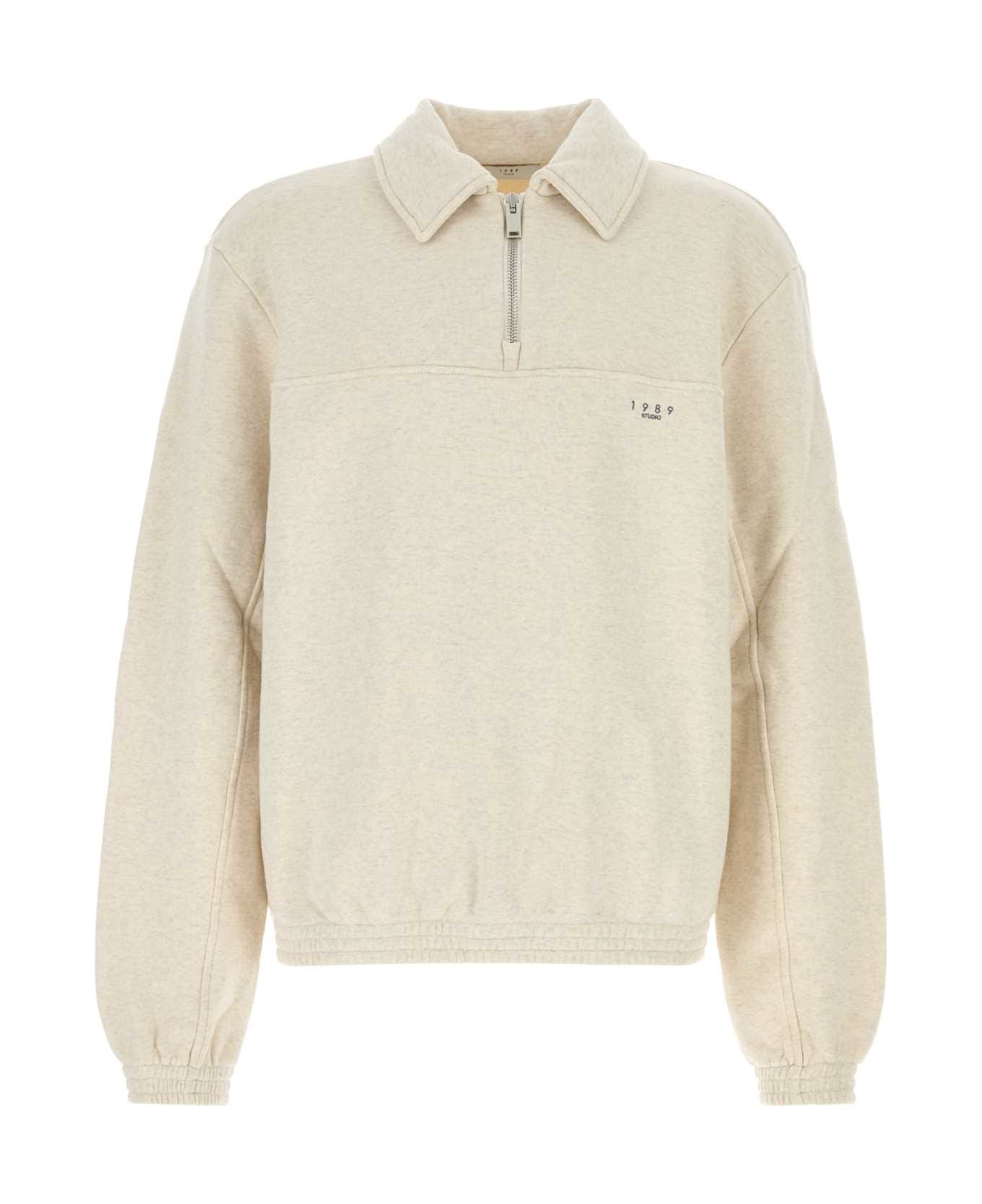 1989 Studio Melange Sand Cotton Sweatshirt - LIGHT CREAM