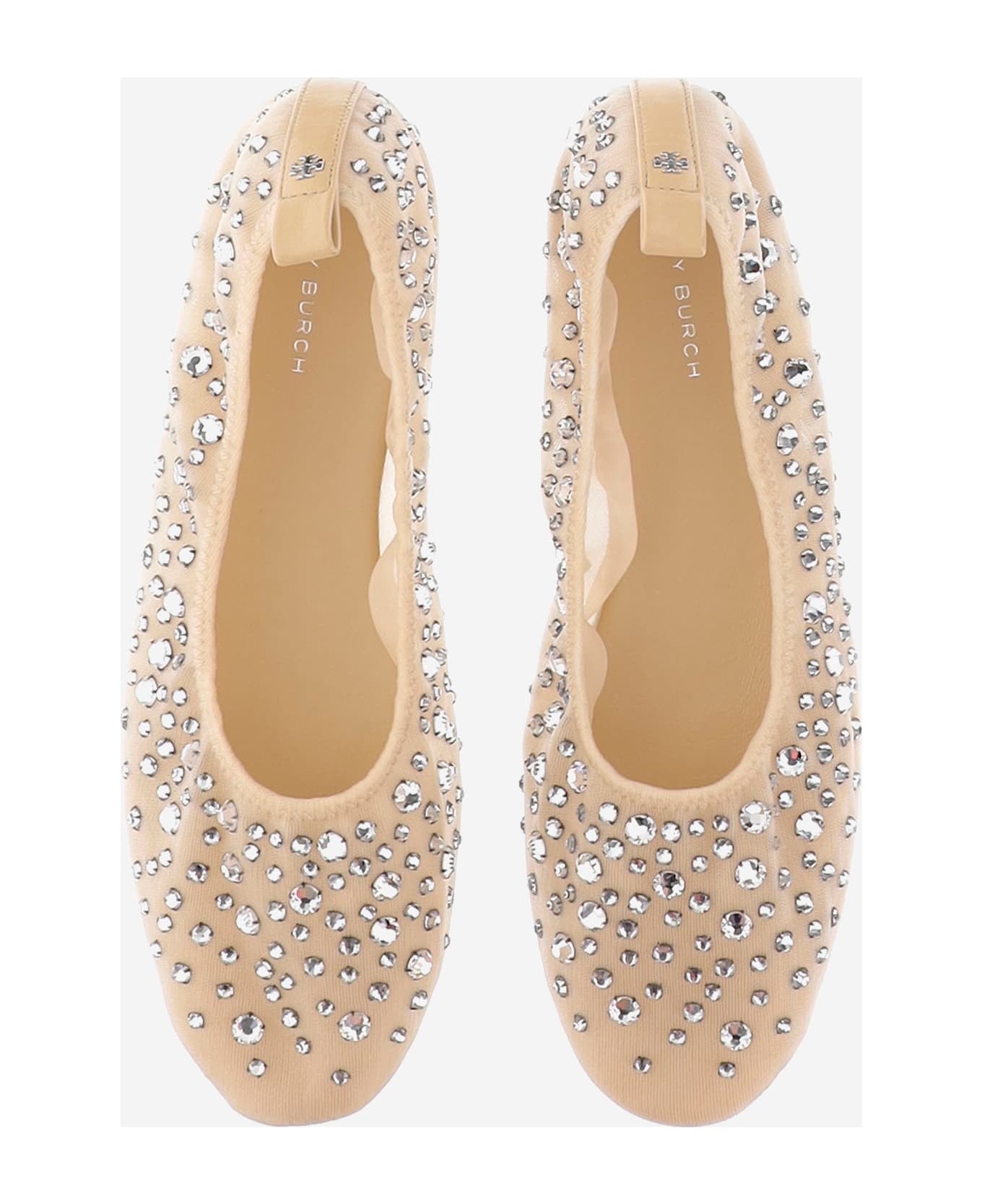Tory Burch Ballet Flats With Crystals - Sheer