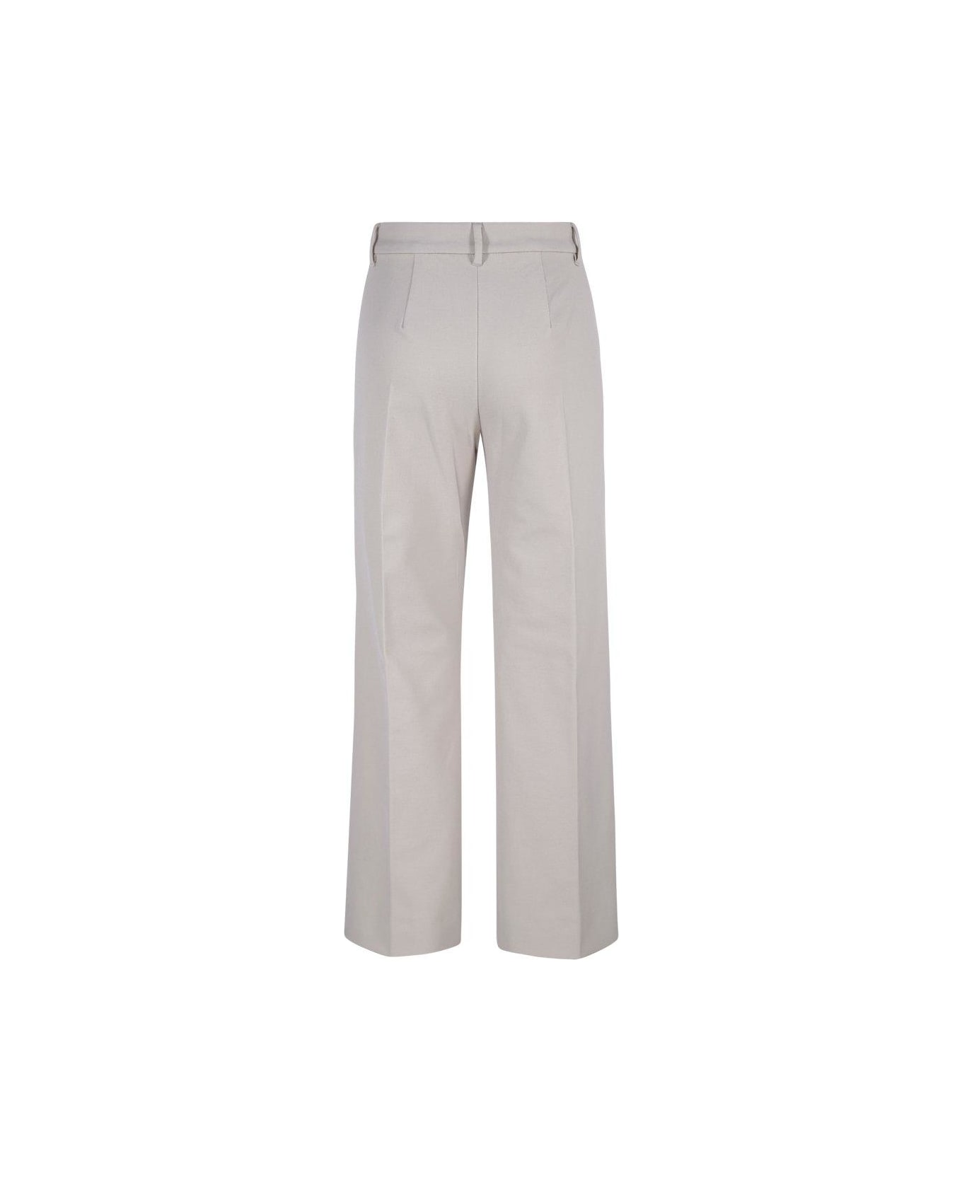 
S Max Mara High Waist Straight Leg Pants - Beige