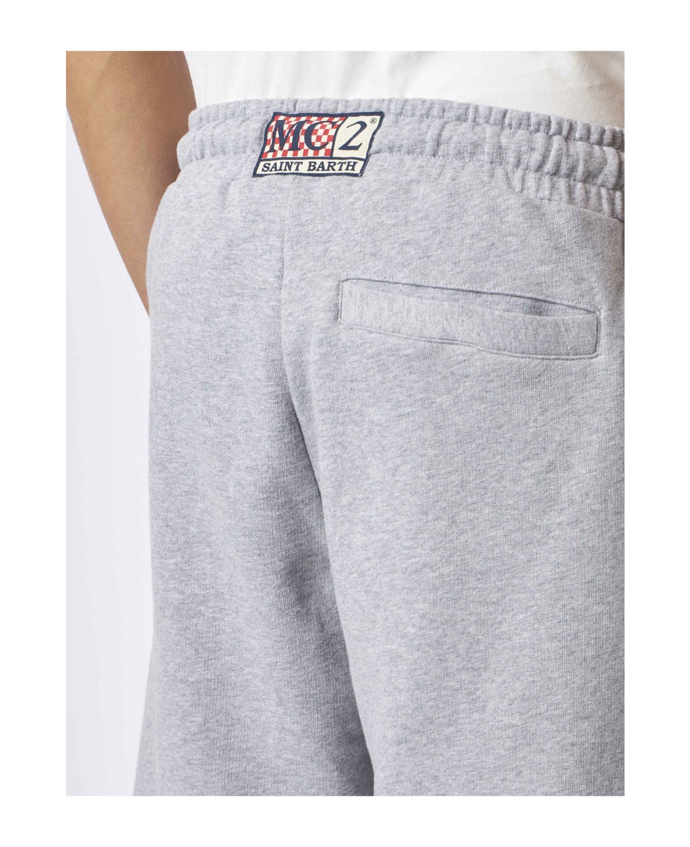 MC2 Saint Barth Man Grey Cotton Bermuda - GREY