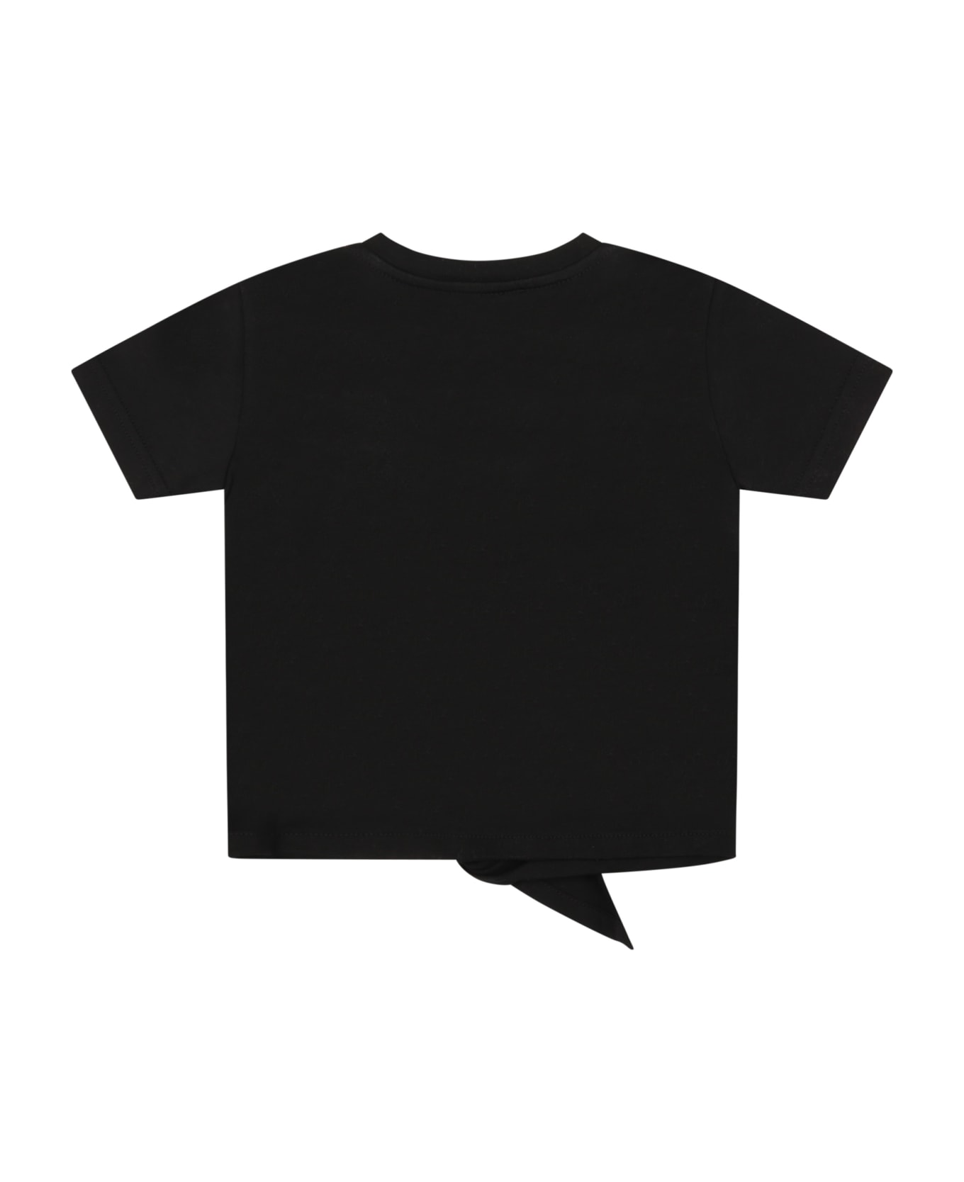 Dolce & Gabbana Black T-shirt For Baby Girl With Logo - Black