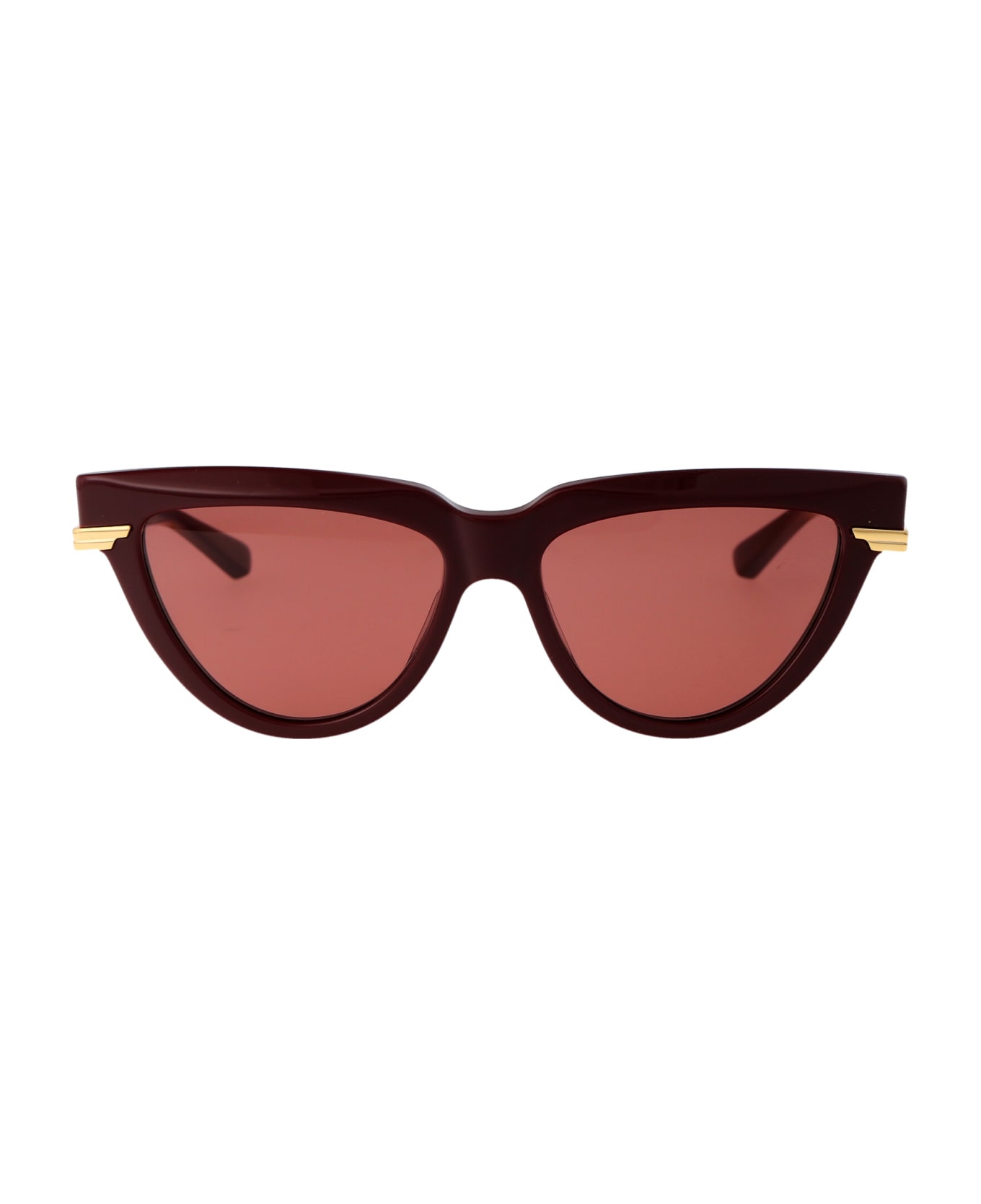 Bottega Veneta Eyewear Bv1265s Sunglasses - 003 BURGUNDY GOLD RED