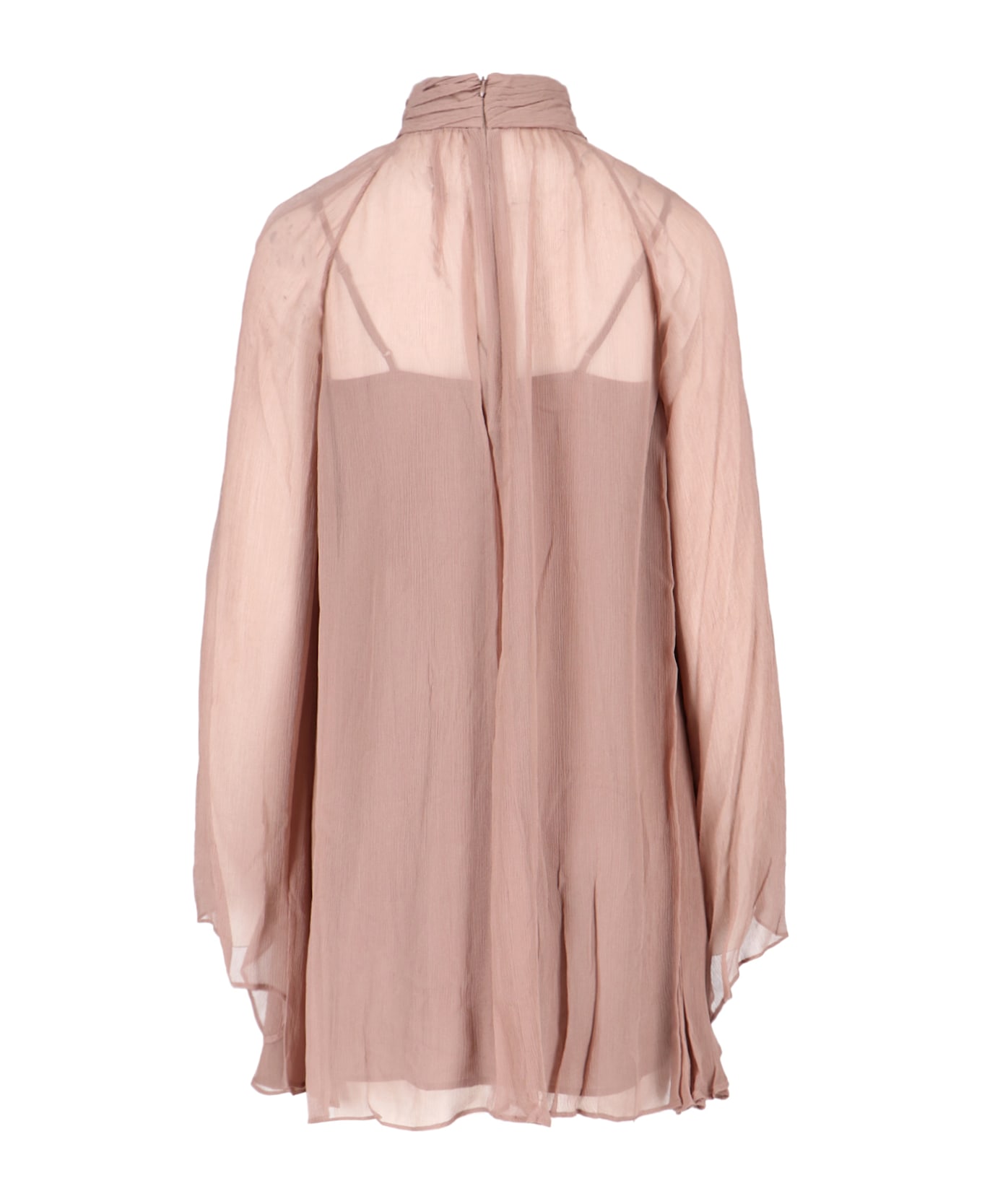 STAUD 
esther
 Mini Chiffon Dress - TAUPE