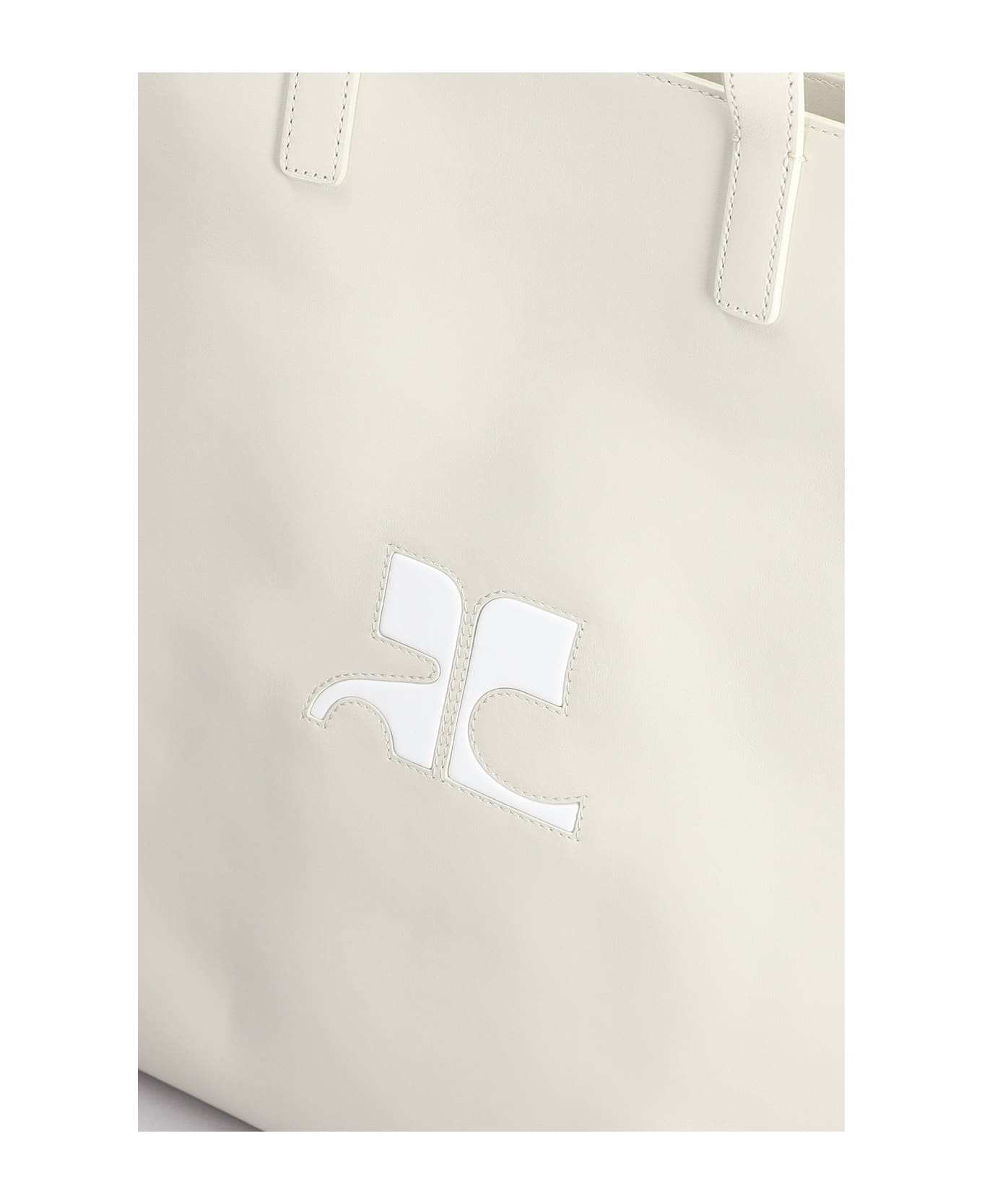 Courrèges Tote In Beige Leather - beige