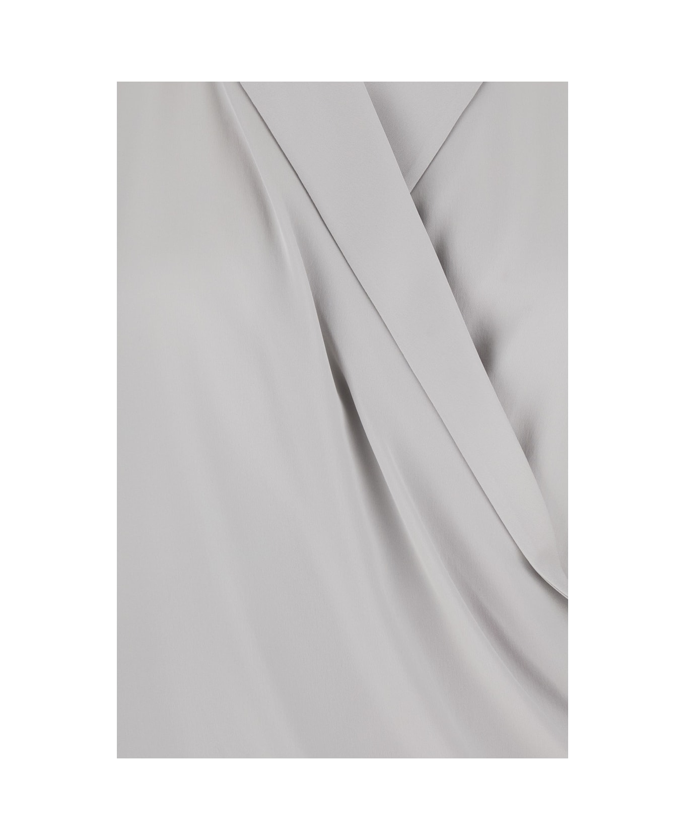 Theory Metallic Blouse With Peak Revers And Crossover Neck In Silk Woman - Metallic