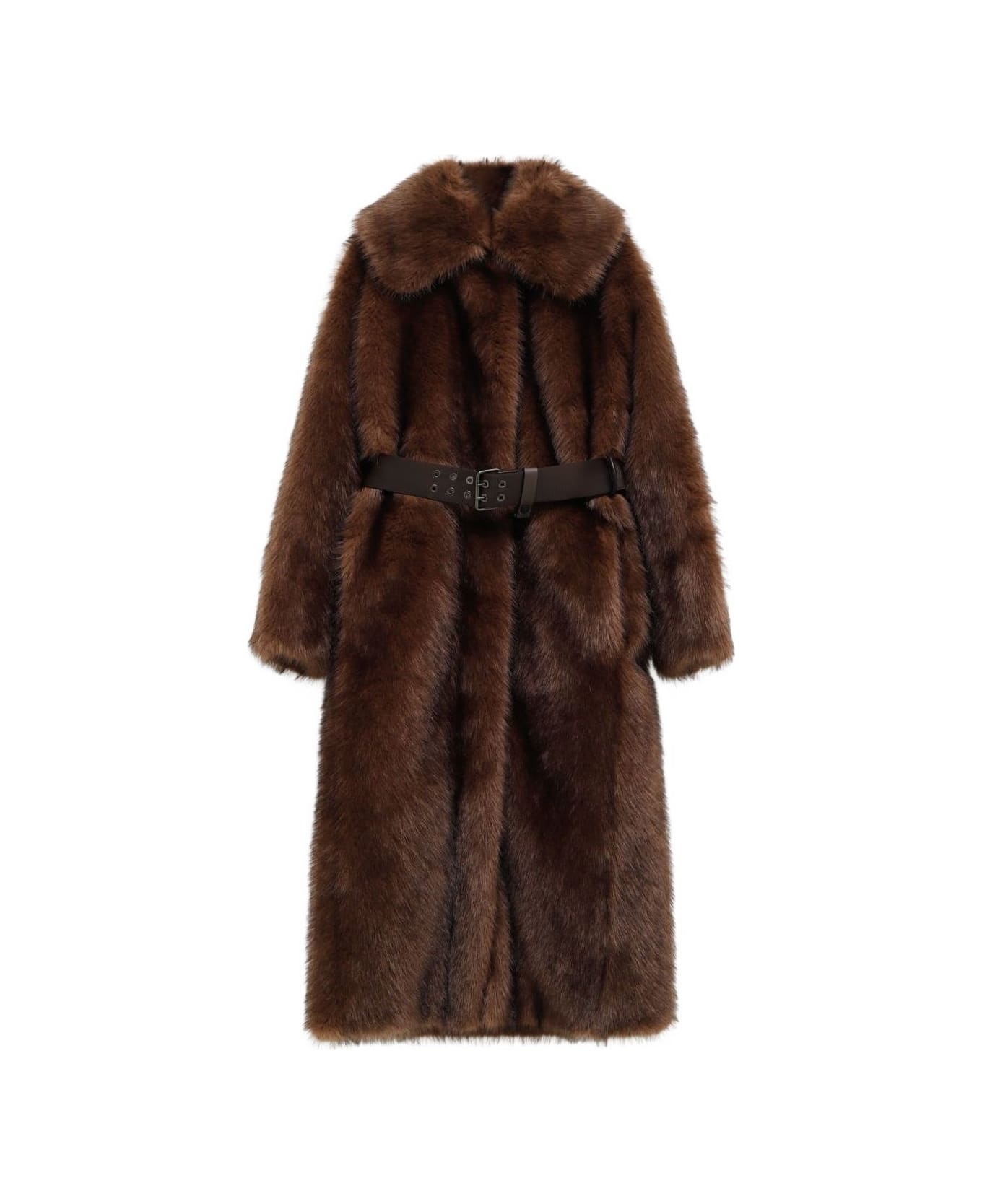 Moncler Grenoble Belt Coat - Brown