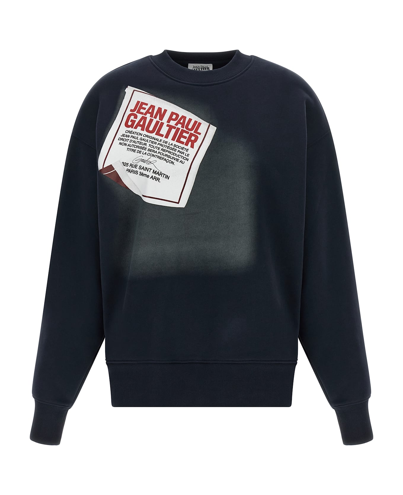 Jean Paul Gaultier 'the Blue Gaultier Label' Sweatshirt - Blue