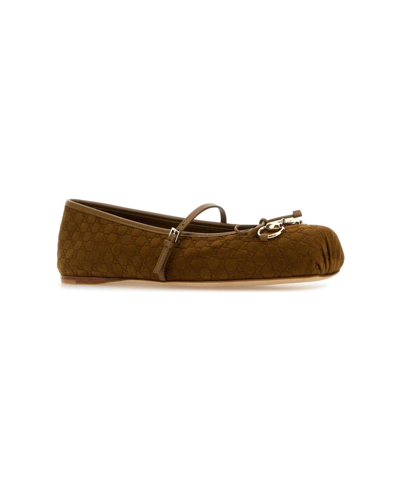 Gucci Biscuit Suede Ballerinas - CUOIODAFNECUODAFN