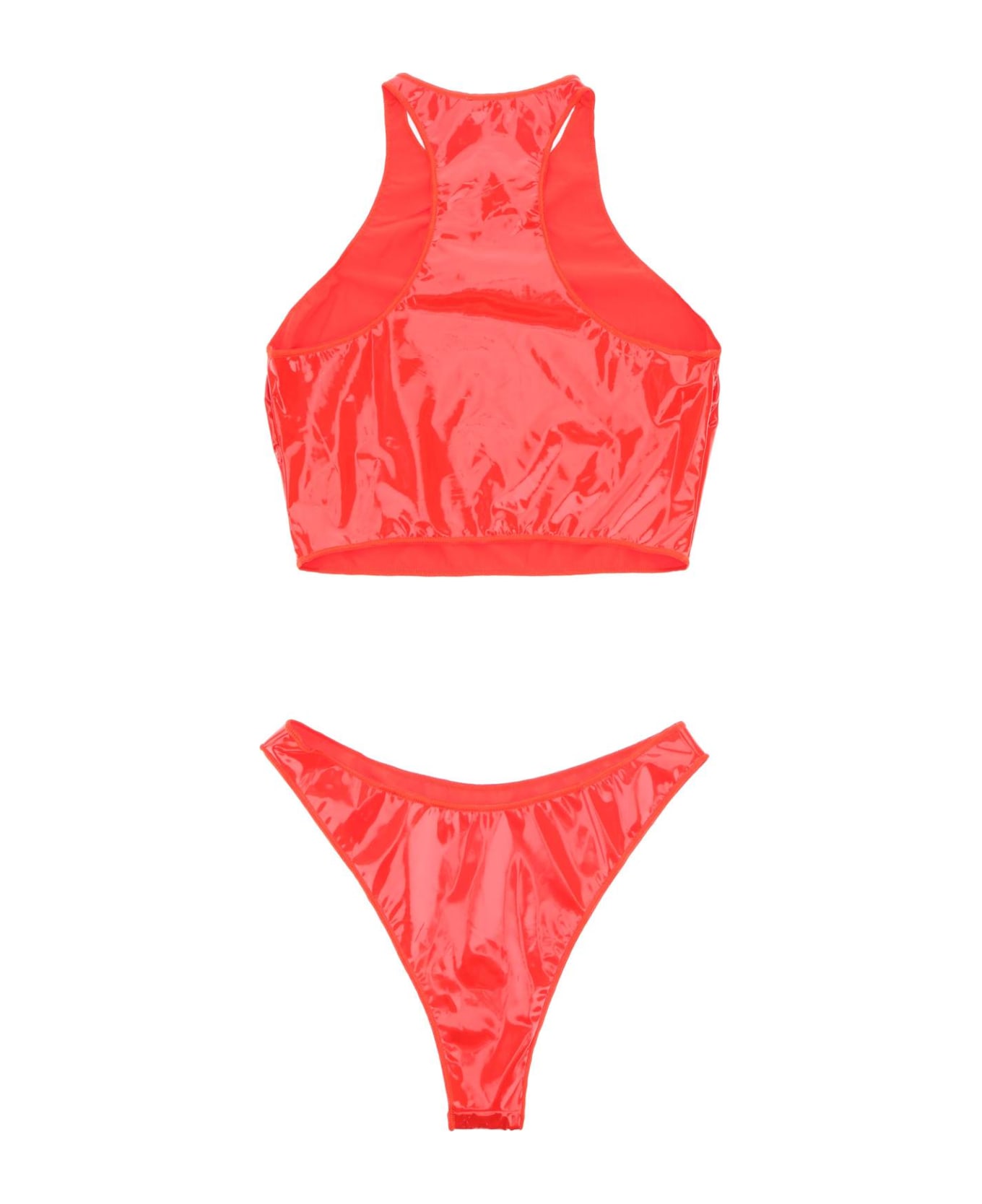 Oseree Latex Bikini Set - RED (Red)