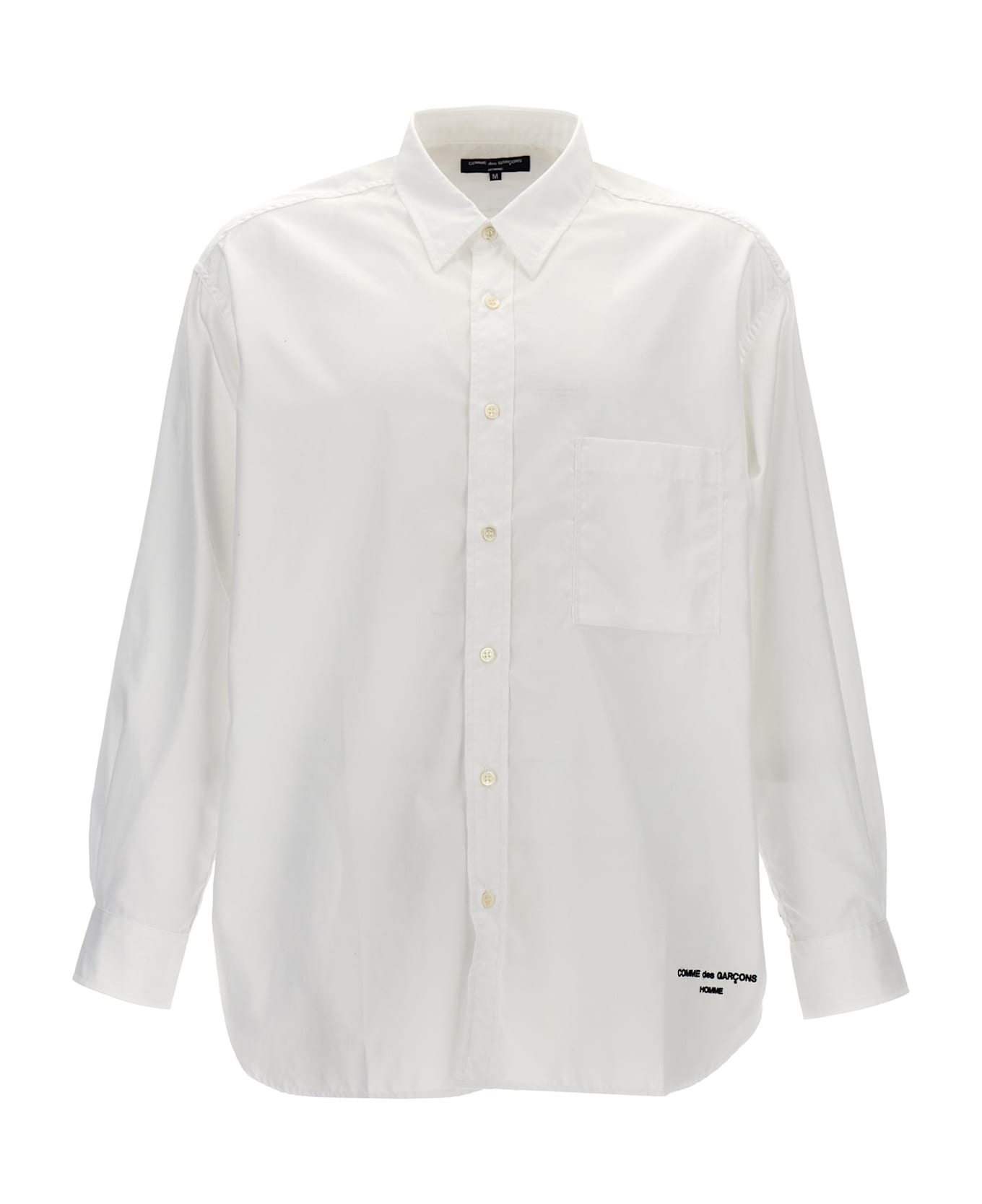 Comme des Garçons Homme Logo Embroidery Shirt - White