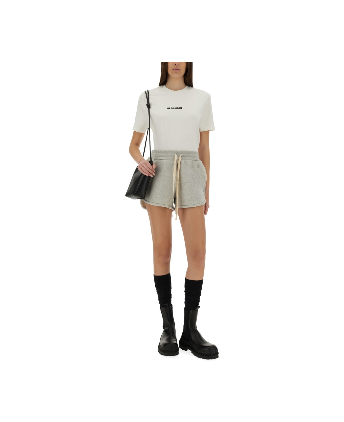 Jil Sander Cotton Terry Shorts - GREY