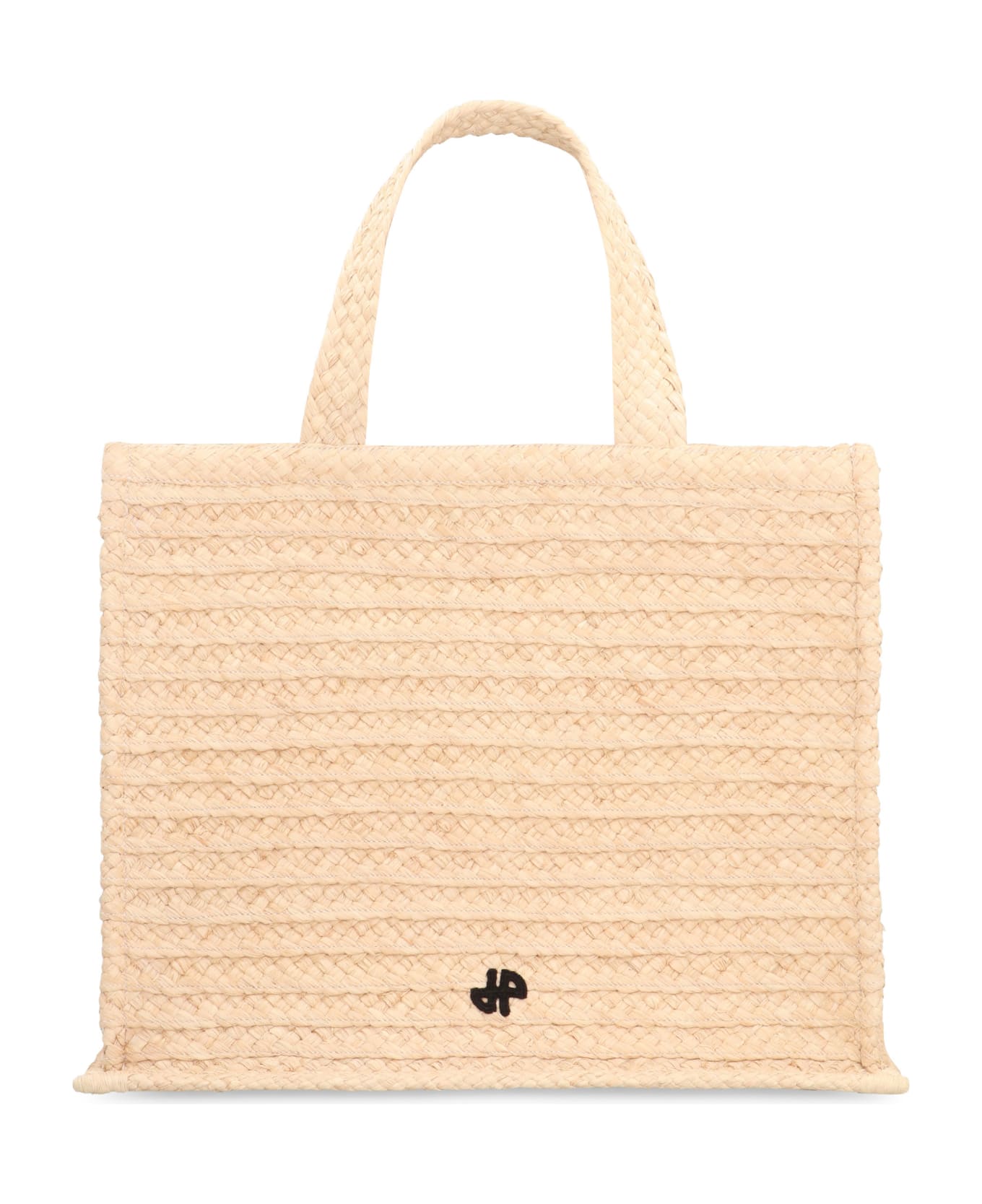 Patou Jp Raffia Tote Bag - panna