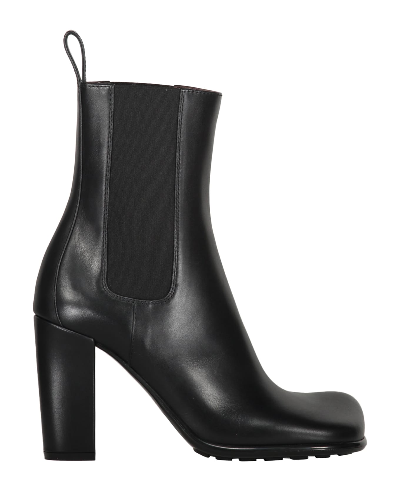 Bottega Veneta Storm Leather Ankle Boots - black ブーツ