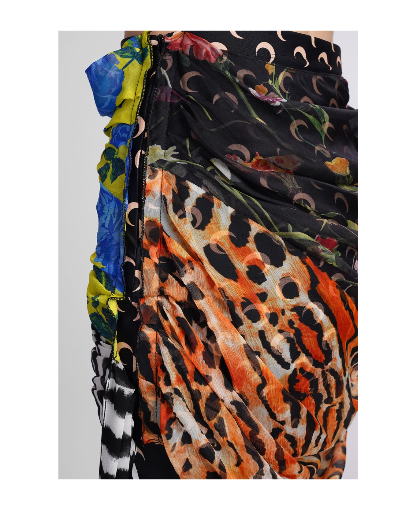 Marine Serre Skirt In Multicolor Silk - multicolor スカート