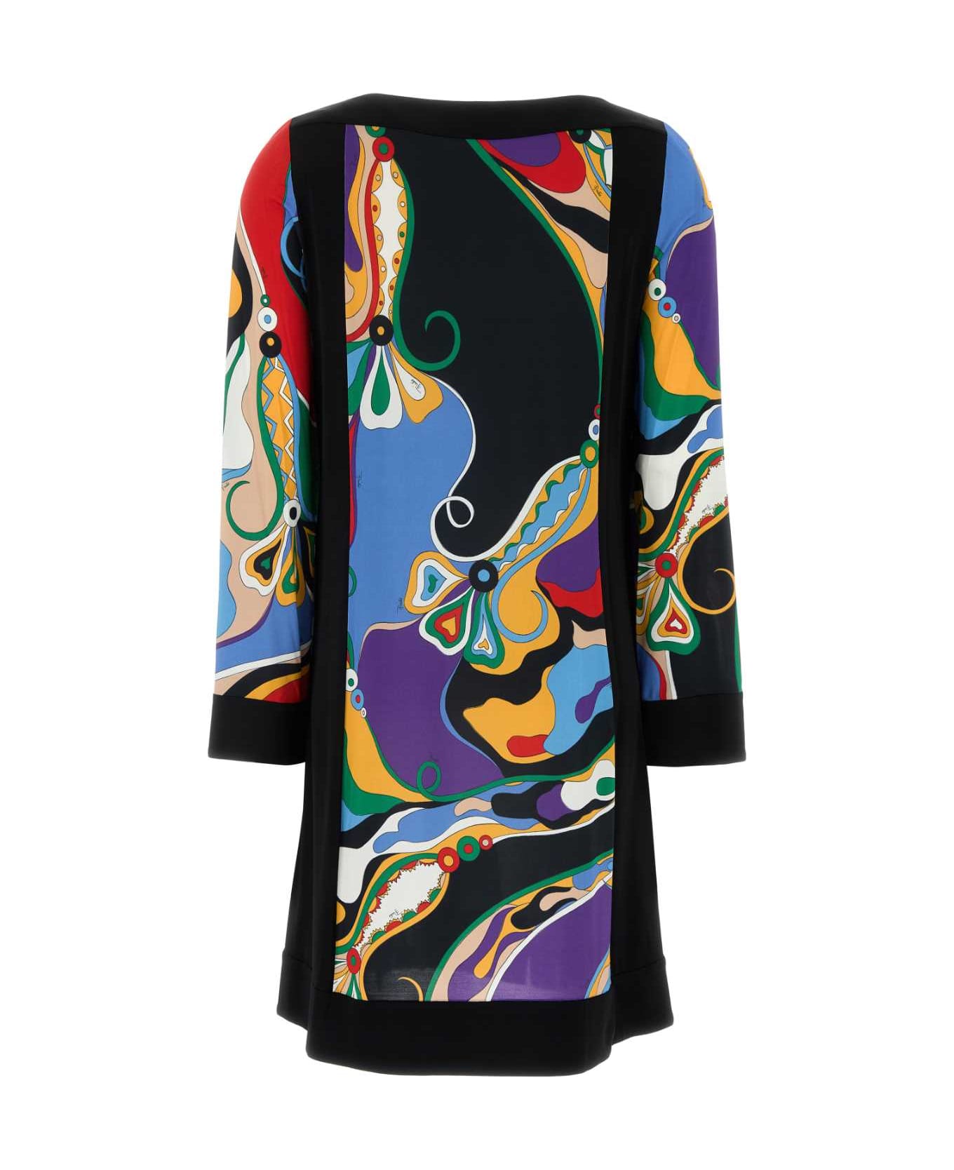 Pucci Printed Stretch Viscose Mini Dress - VIOLAROSSO