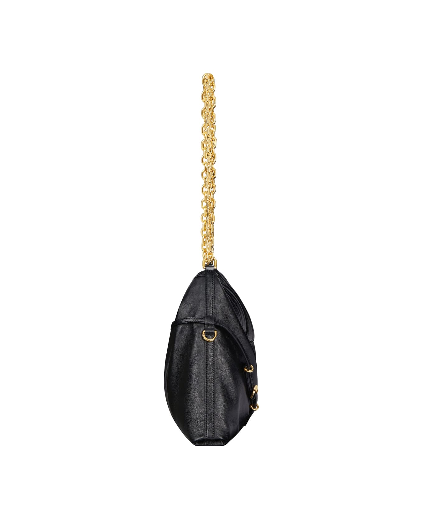 Givenchy Voyou Chain Medium Bag In Black Leather - Black