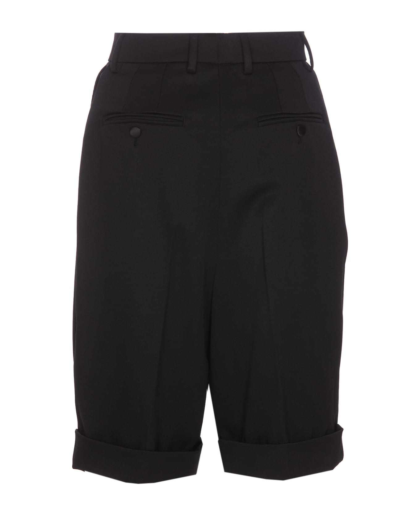 Dolce & Gabbana Kids patch-detail zipped backpack Gabardine Bermuda Shorts - Black