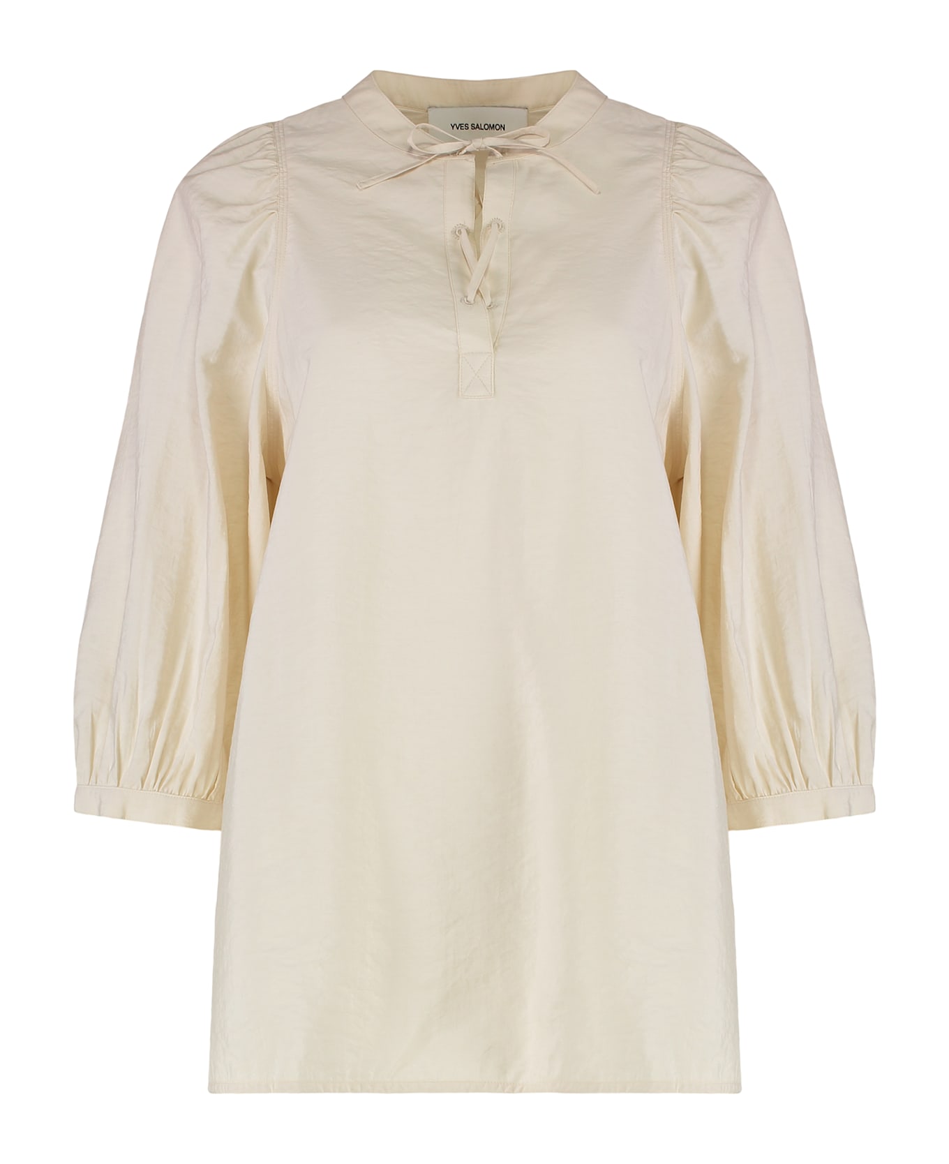 Yves Salomon Silk Blend Blouse - panna