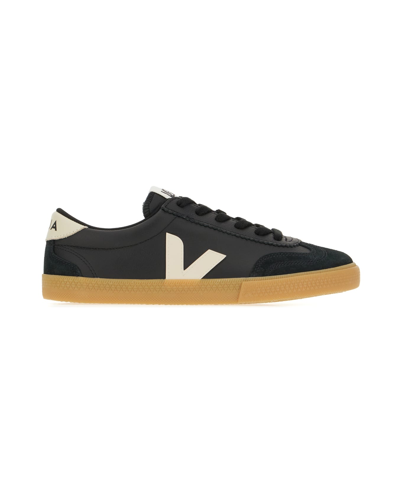 Veja Black Leather Volley O.t. Sneakers - BLACKPIERRE