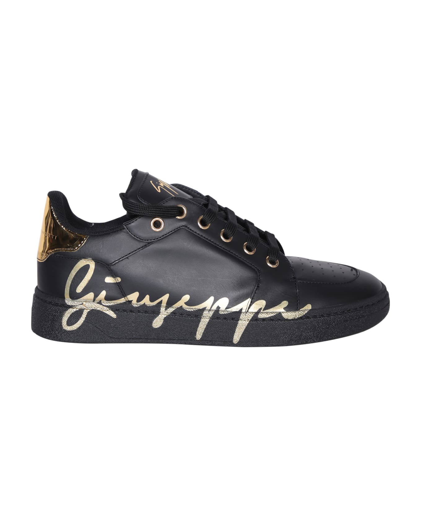 Giuseppe Zanotti Gz94 White/gold Sneakers - Black