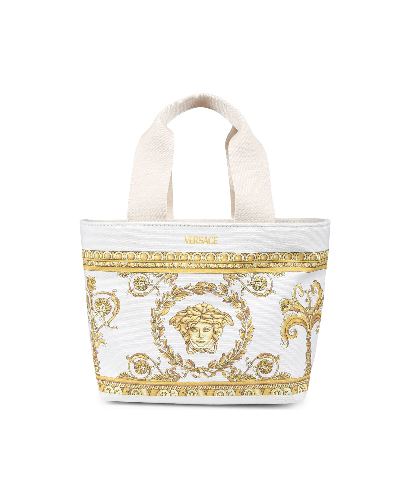 Versace White Bag For Girl With Logo - White