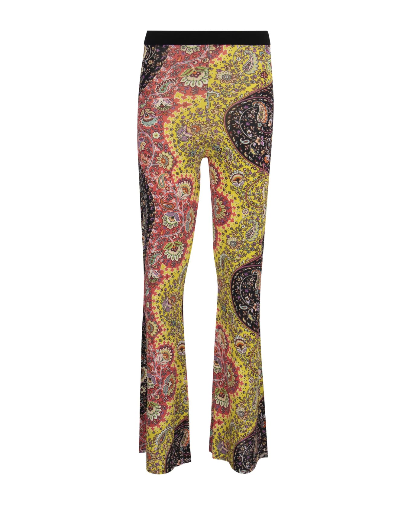 Etro Trousers With Sinuous Paisley Pattern - Yellow レギンス