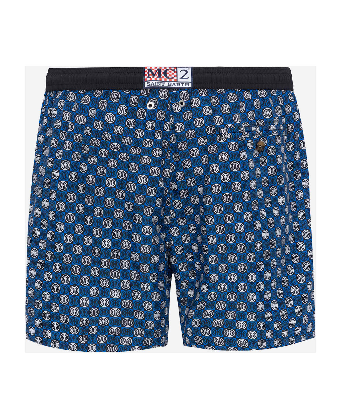 MC2 Saint Barth Lightweight Fabric Swim Shorts Lighting With Inter Print | Inter Fc Special Edition - BLUE
