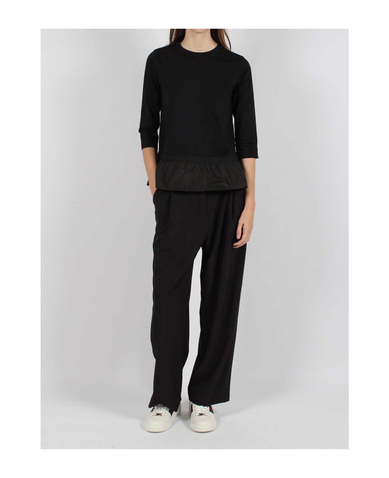 Herno Structures Nylon Trousers - Black