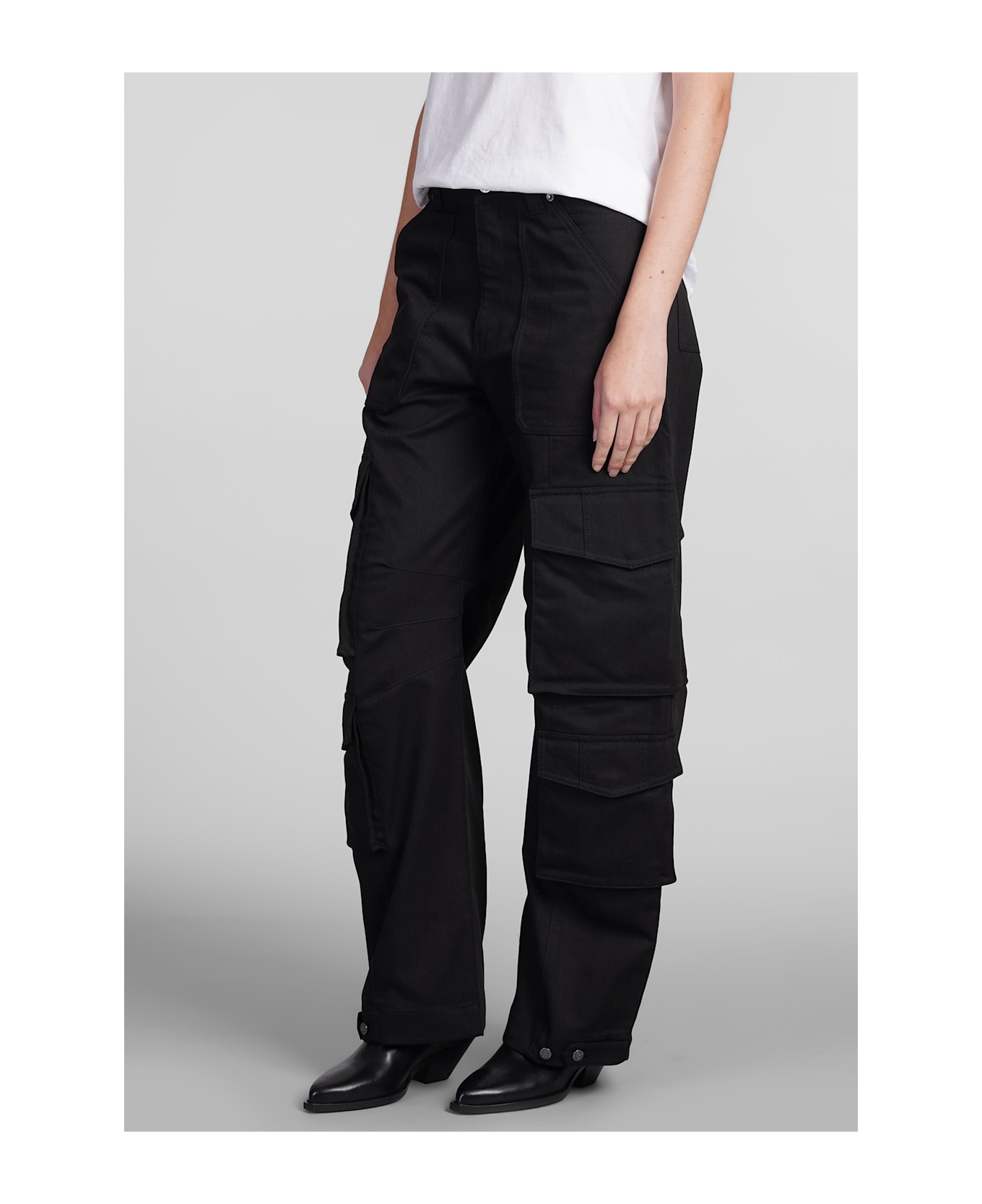 Golden Goose Cargo Lisette Pants In Black Polyester - black