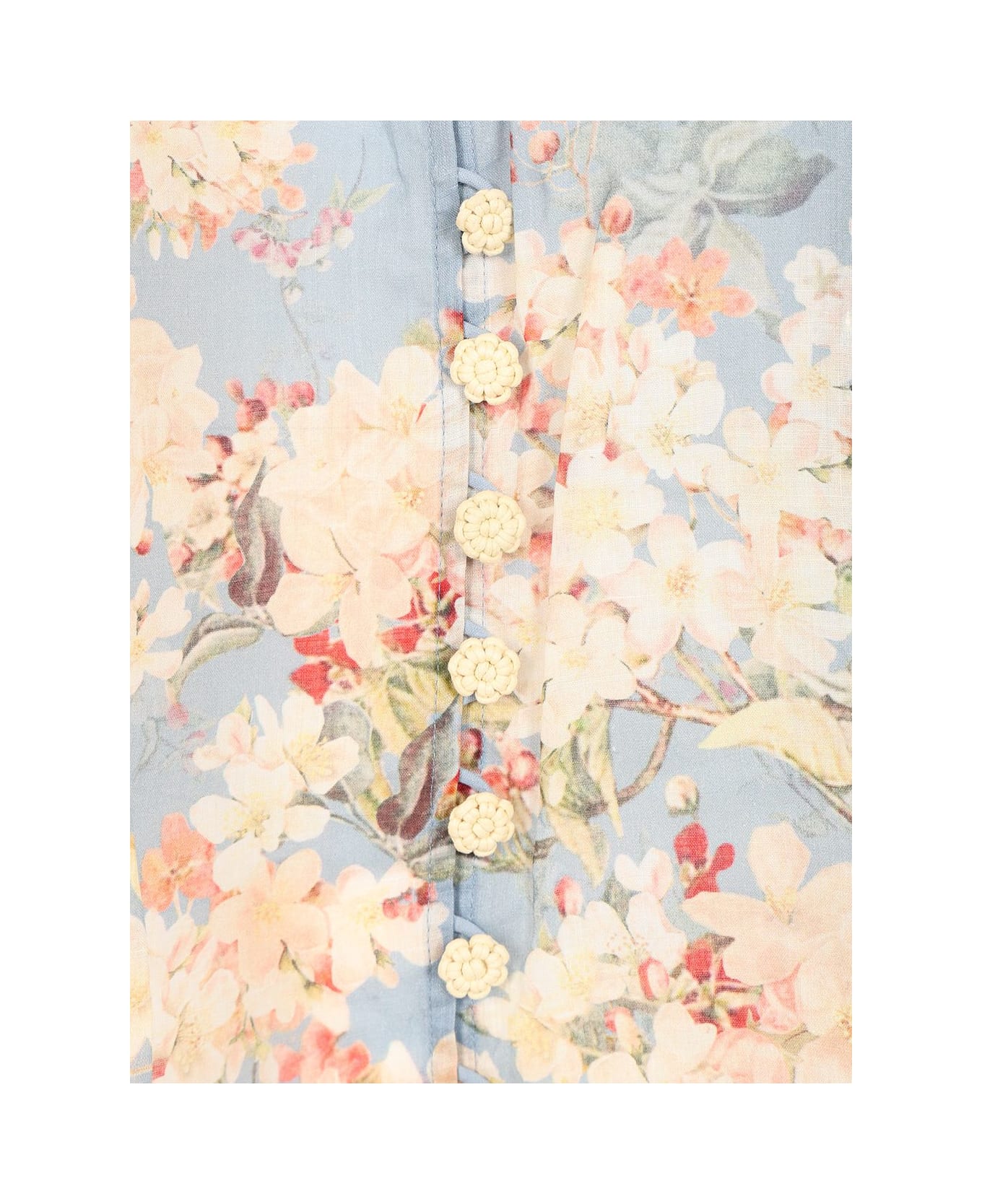 Zimmermann Cascadian Billow Blouse - Clear Blue