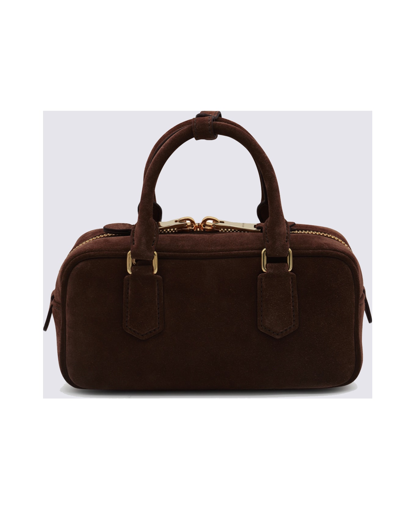 Miu Miu Dark Brown Suede Leather Arcadie Crossbody Bag - Brown