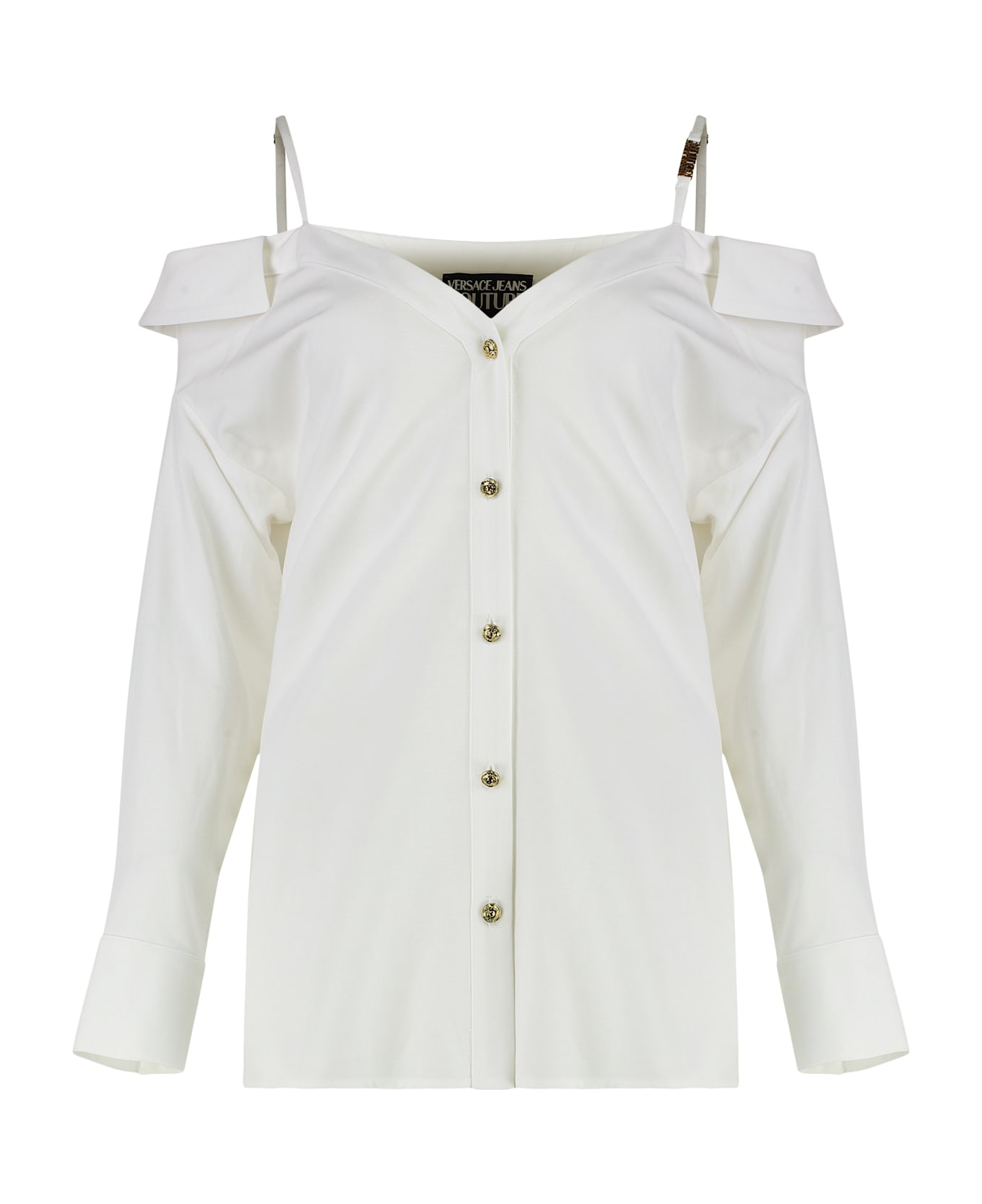 Versace Jeans Couture Off-shoulders Shirt - White