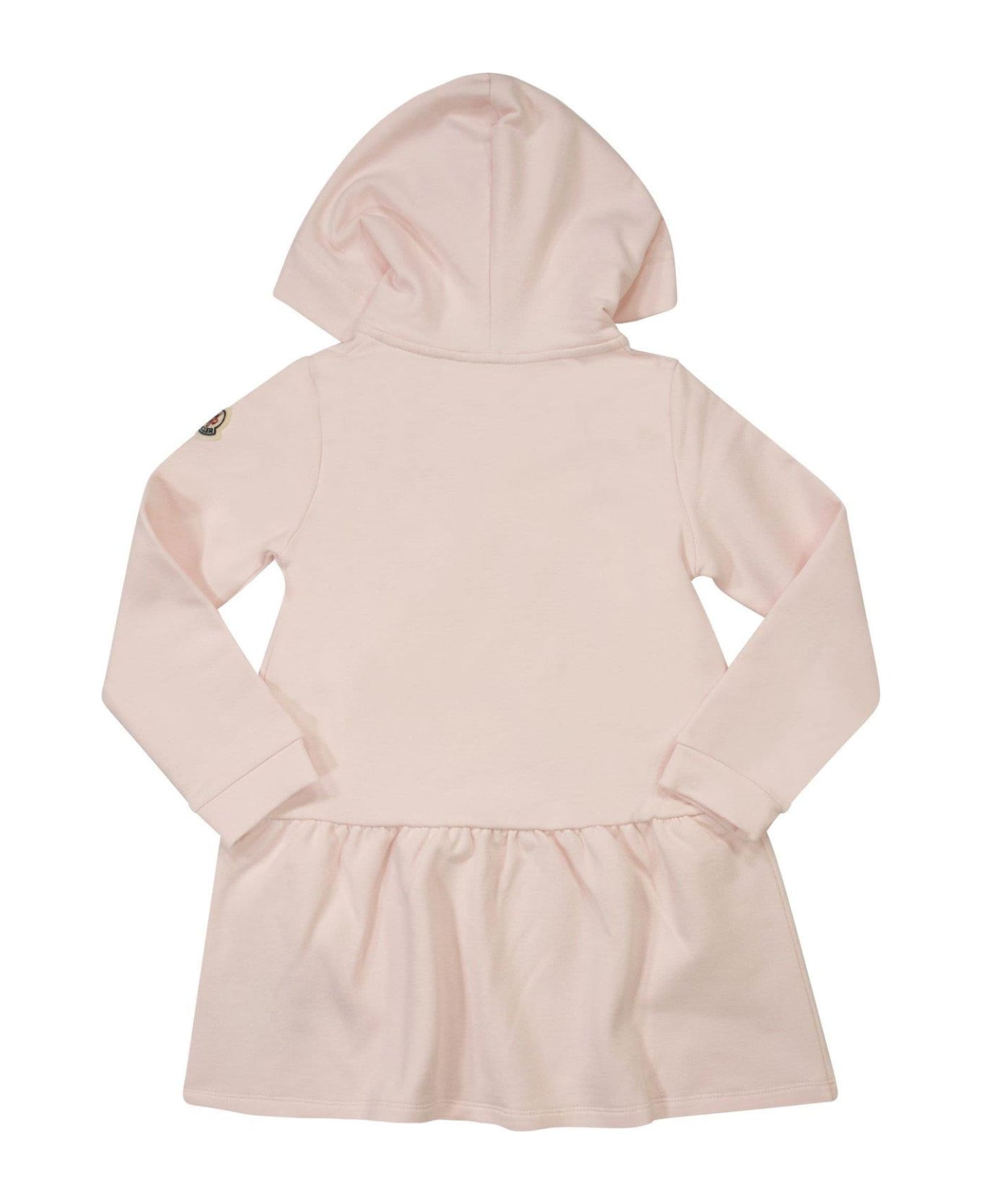 Moncler Long-sleeved Hooded Dress - PINK