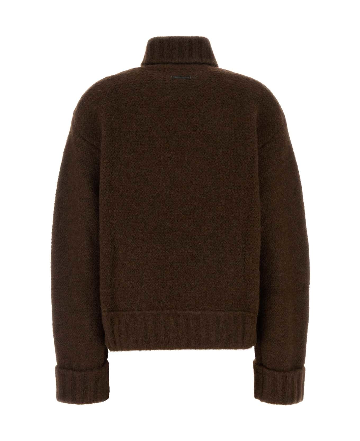 Dsquared2 Brown Stretch Alpaca Blend Sweater - CHOCOLATE