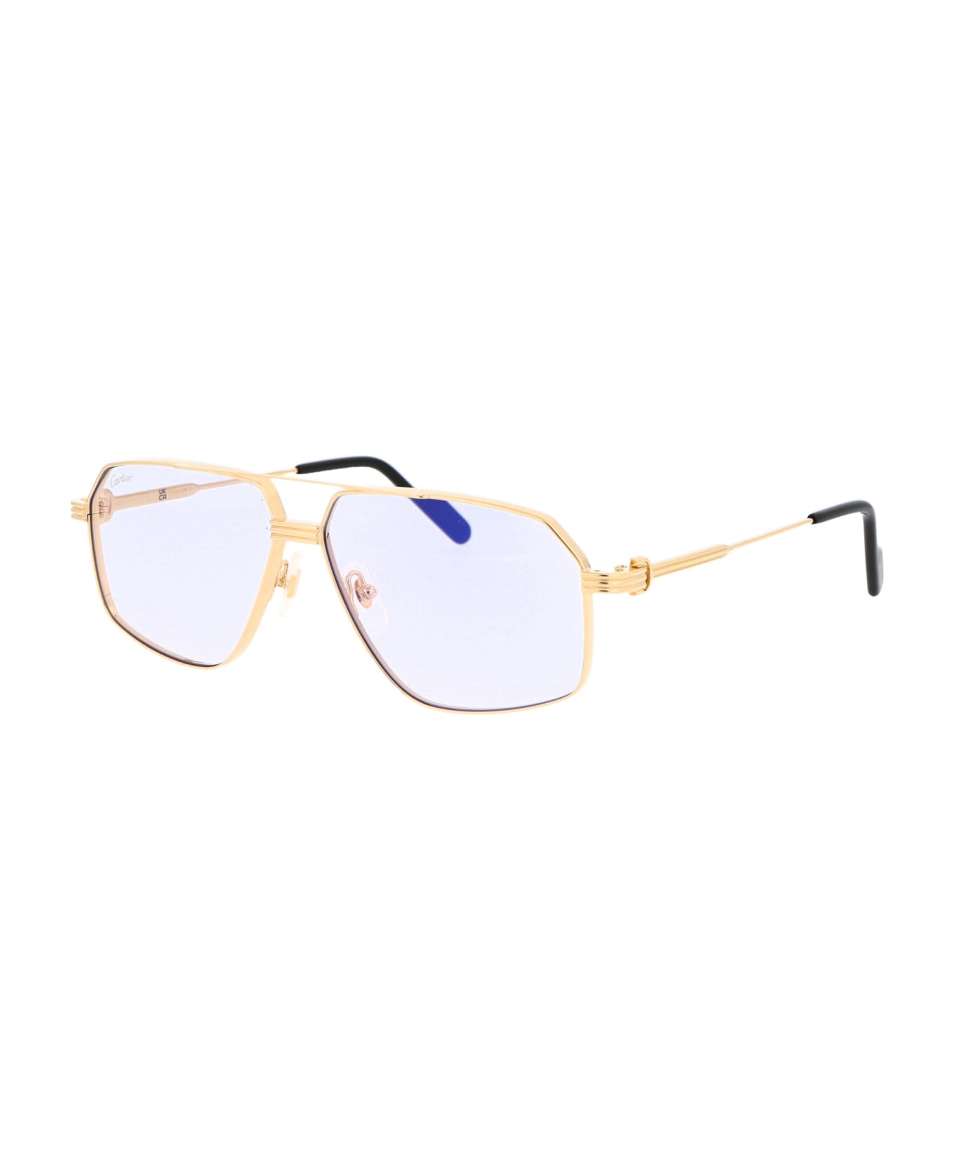 Cartier Eyewear Ct0270s Sunglasses - 009 GOLD GOLD LIGHT BLUE