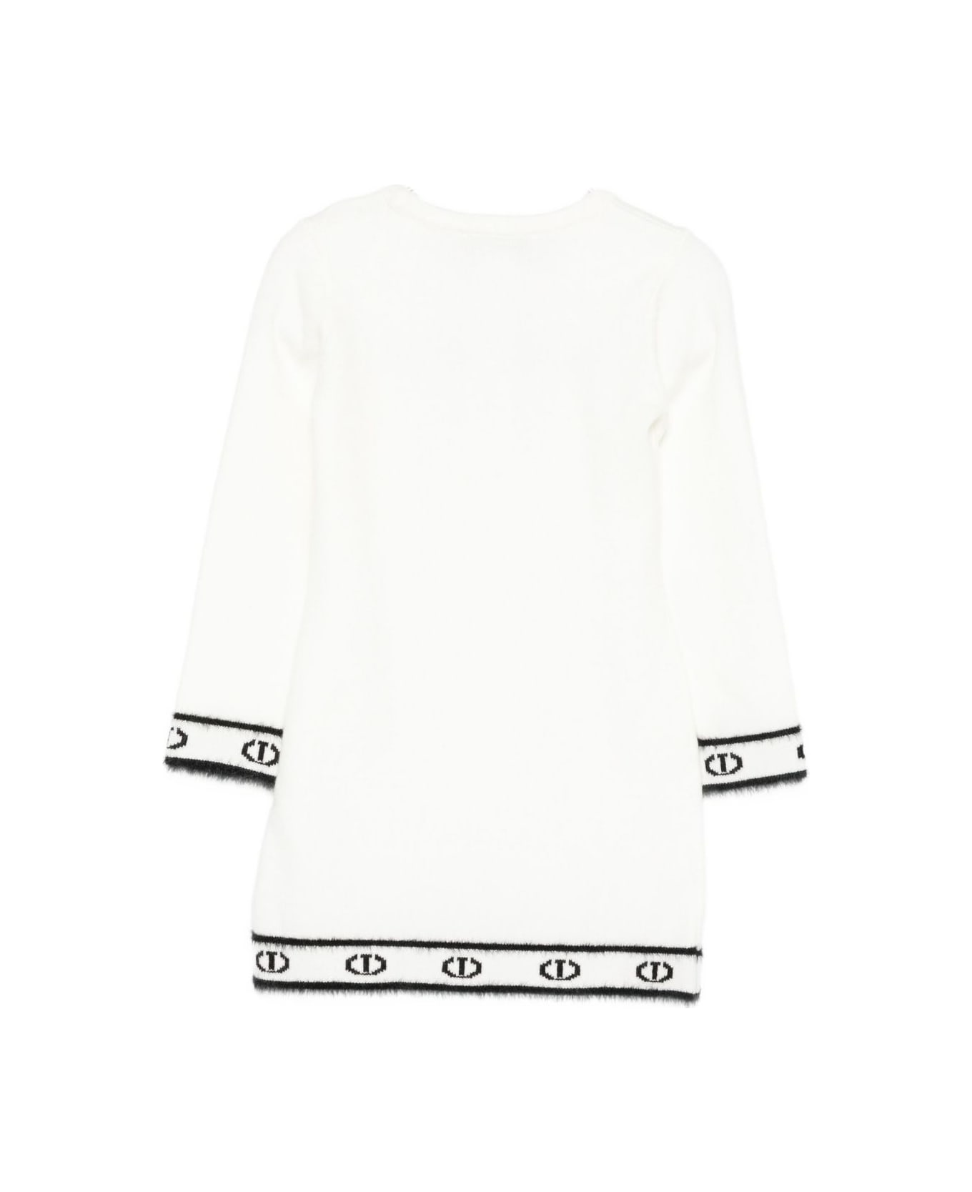 TwinSet Kids Logo Dress - White