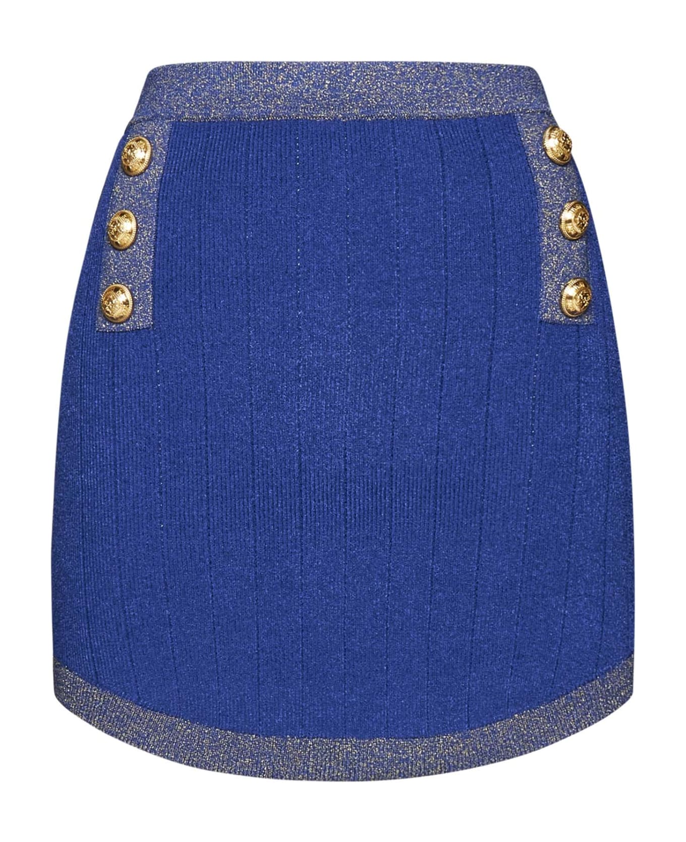 Balmain Skirt - Bleu fonce or
