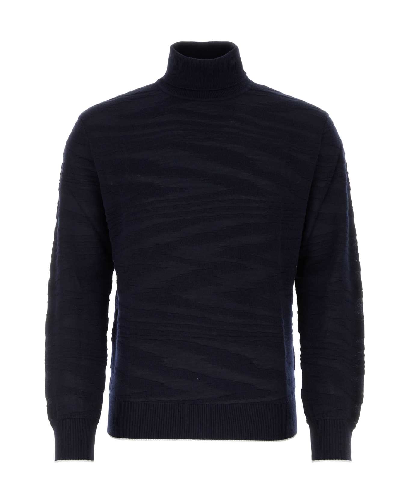 Missoni Midnight Blue Wool Blend Sweater - NAVY