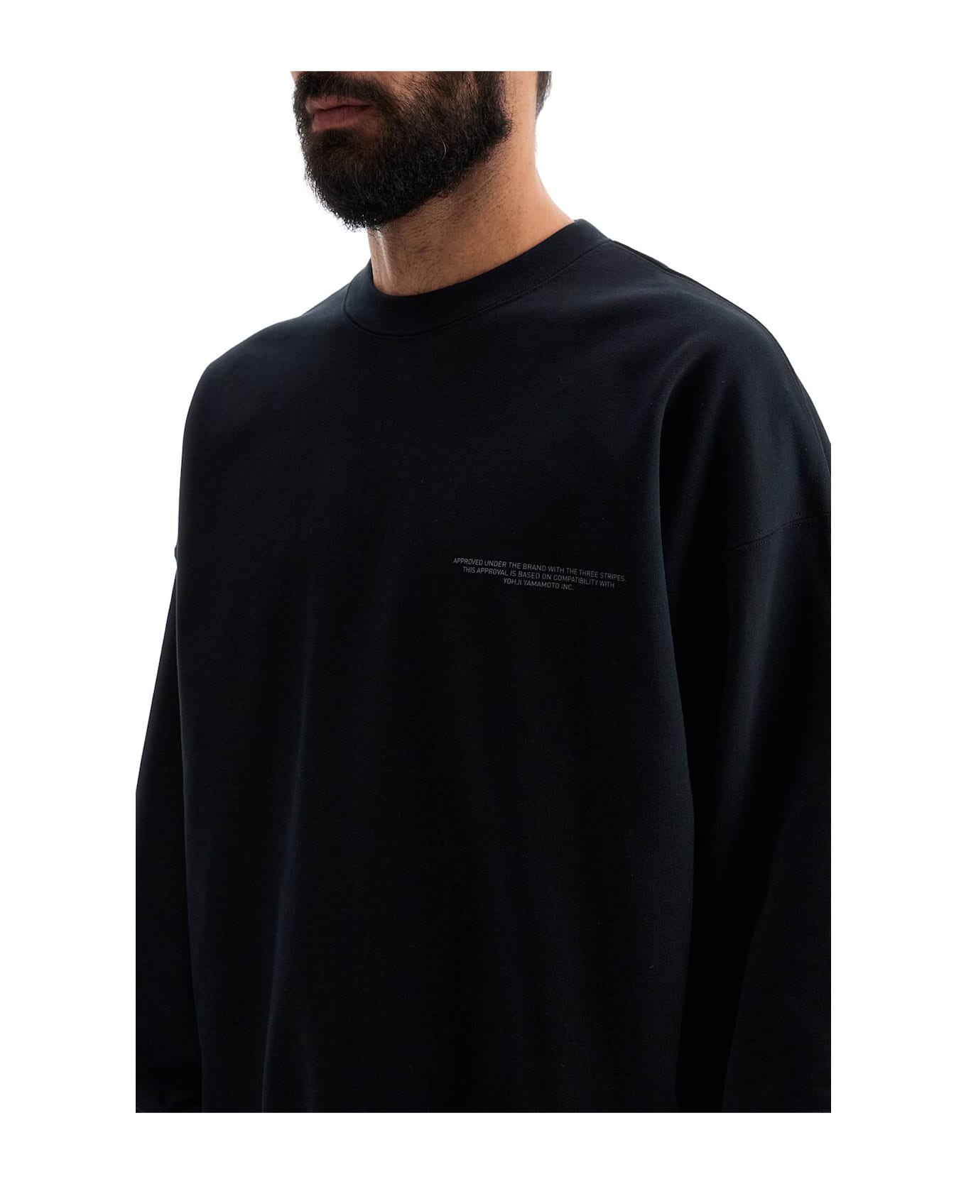 Y-3 Oversized Branded Sweat - BLACK (Black) フリース