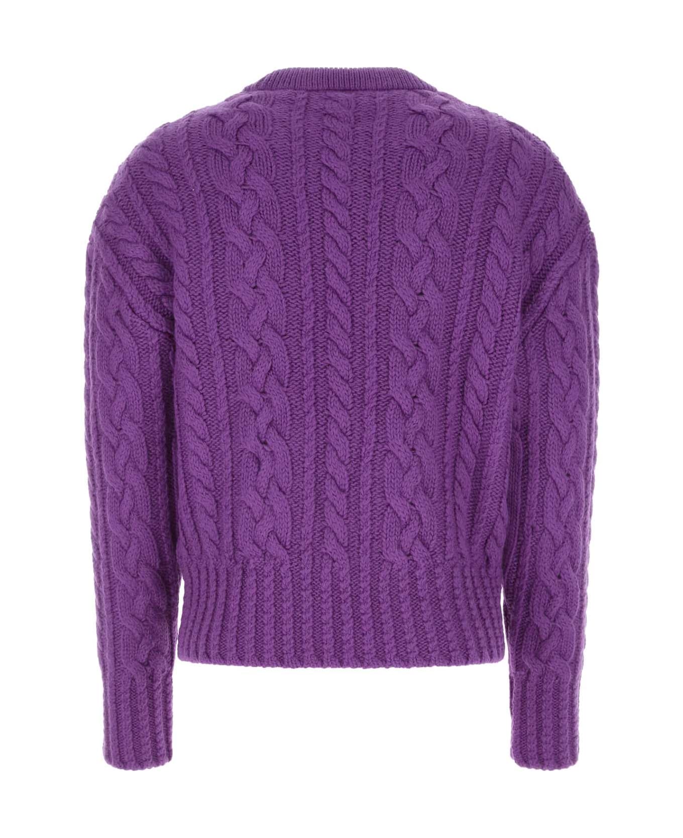 Ami Alexandre Mattiussi Purple Wool Sweater - 500