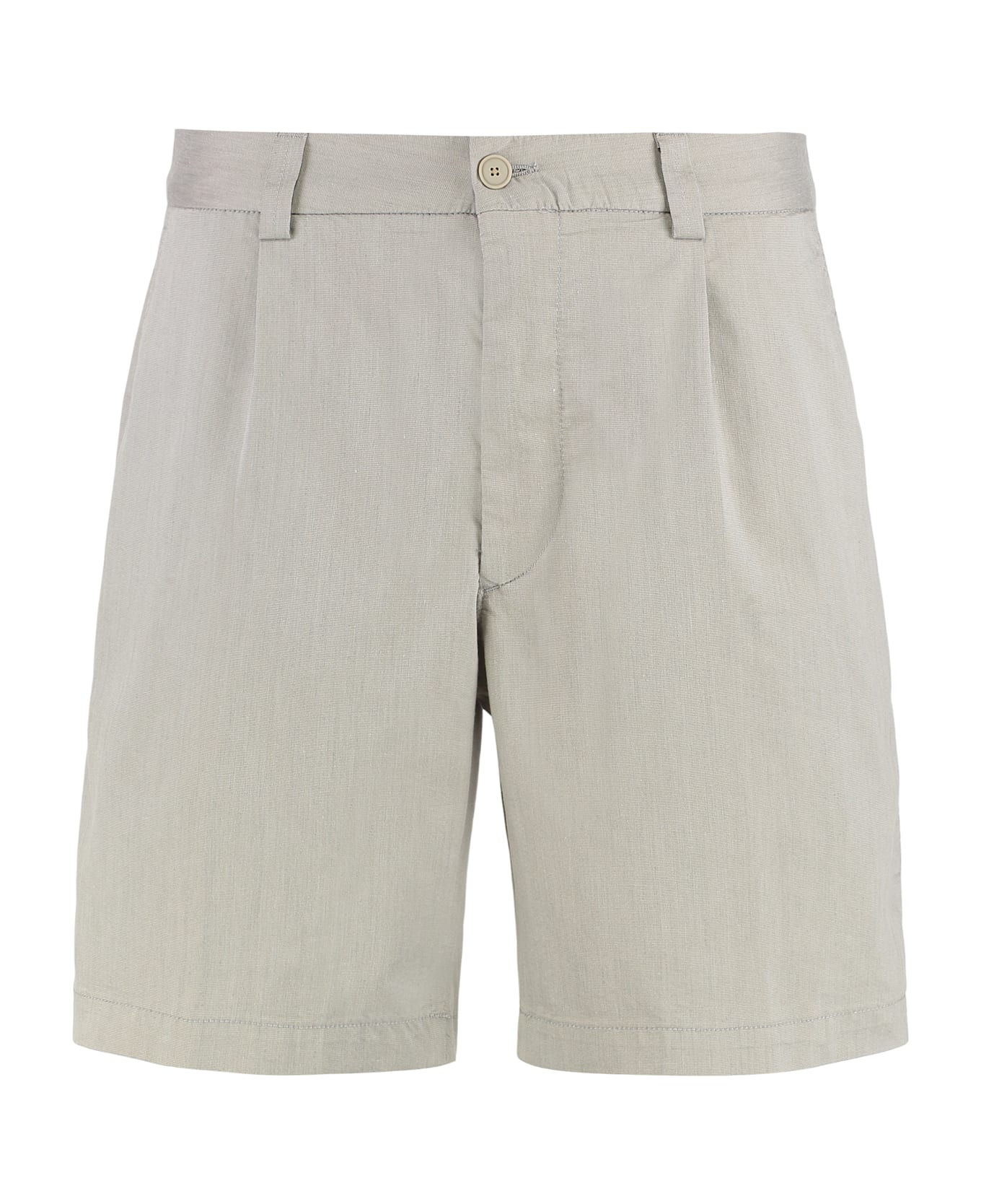 Hugo Boss Cotton Blend Bermuda Shorts - Beige